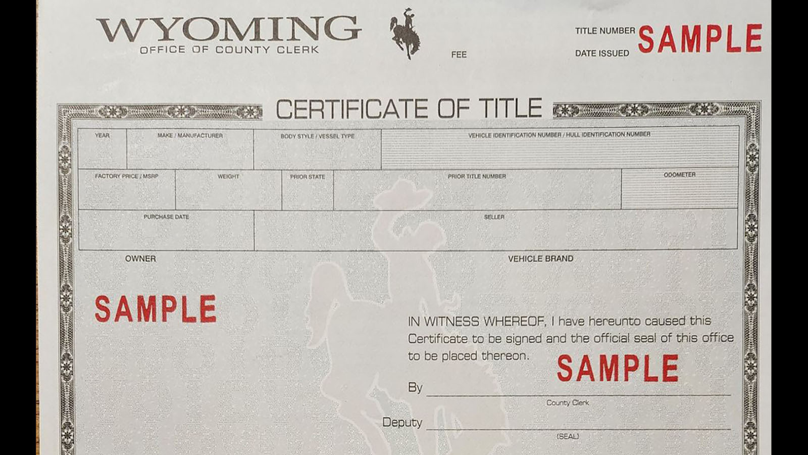 500 Blank Wyoming Vehicle Titles Stolen, Being… Cowboy State Daily