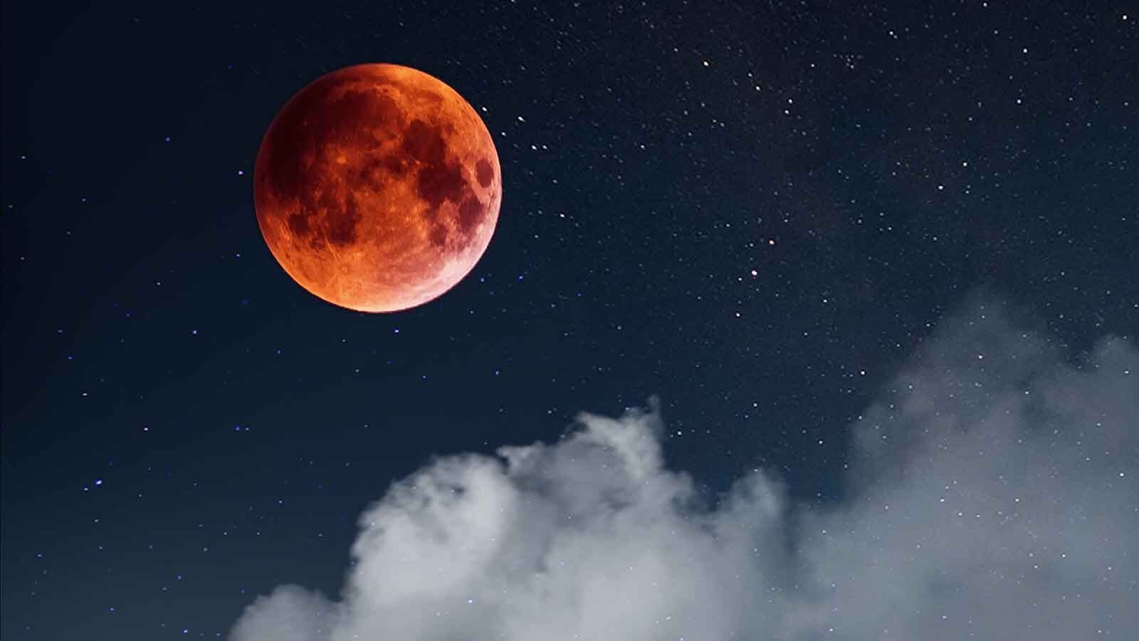 A total lunar eclipse, also called a blood moon, will be visible over Wyoming on March 13, 2025.