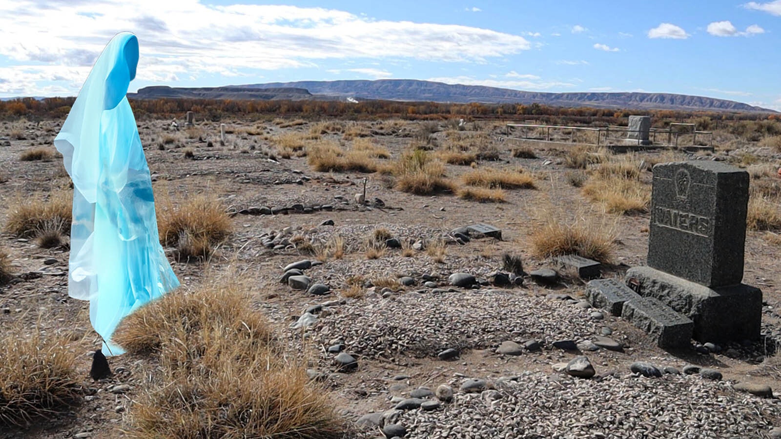 The town of Kane, Wyoming, has been abandoned since the 1960s, but it still has at least one restless spirit. Local folklore says the ghost of Matilda Waters haunts the cemetery, appearing as a blue lady looking for the children she murdered.