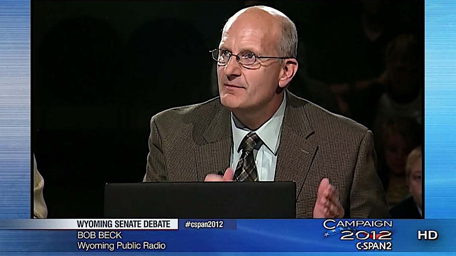 Bob Beck at the 2012 Wyoming Senate Debate. He says he enjoyed covering the legislators during his career.