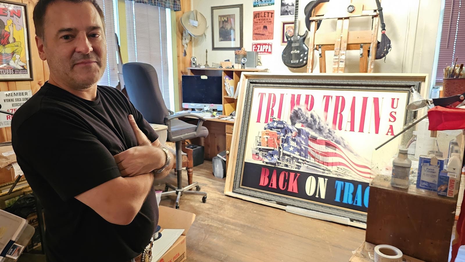 Bob Coronato's painting hiatus has been broken. He's just completed a new poster series, and it was all the rage with Sturgis rallygoers at this year's Hulett Ham and Jam.