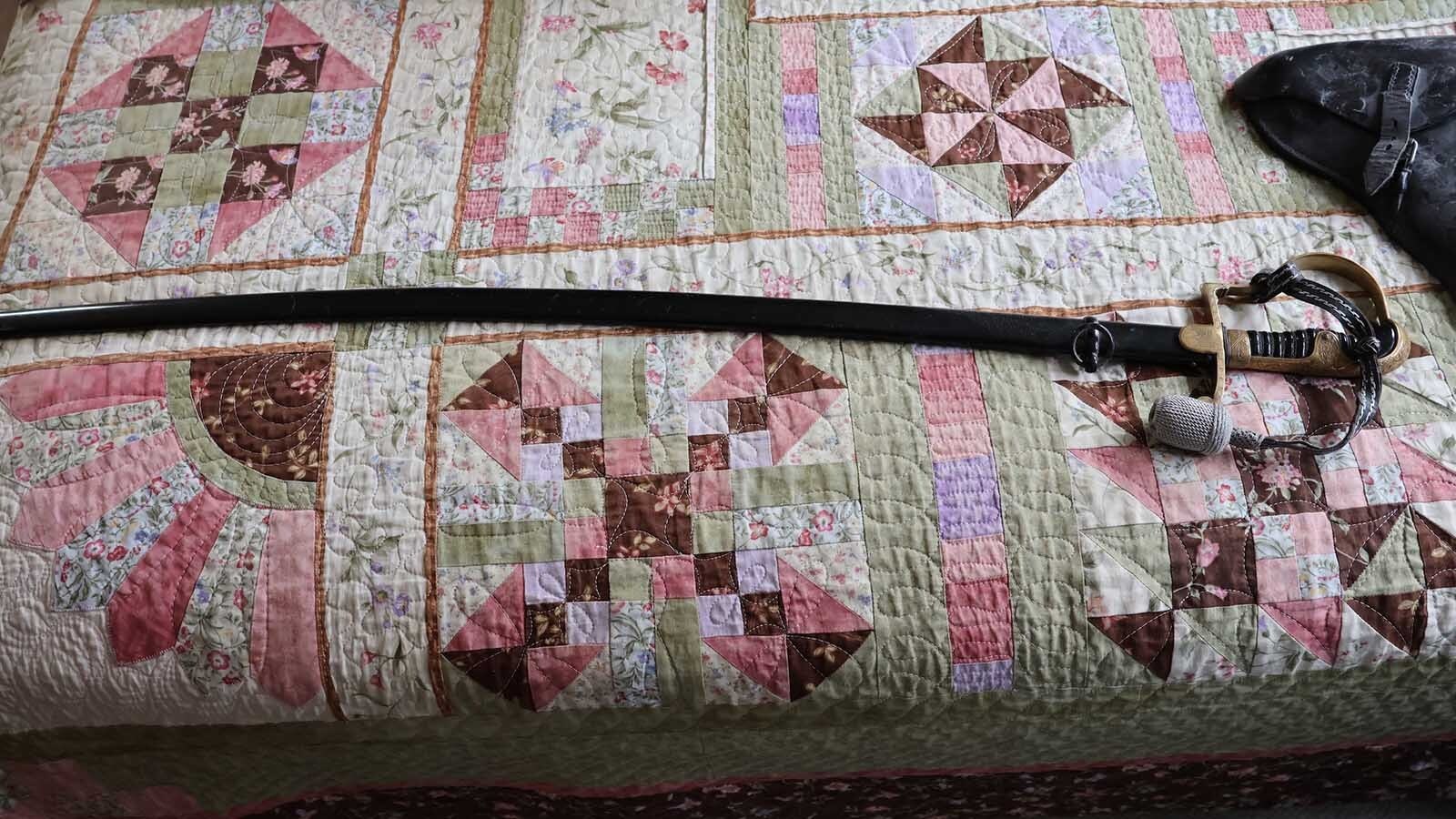 A sword that Bruce Willis picked up at a burgomaster’s office in Germany.