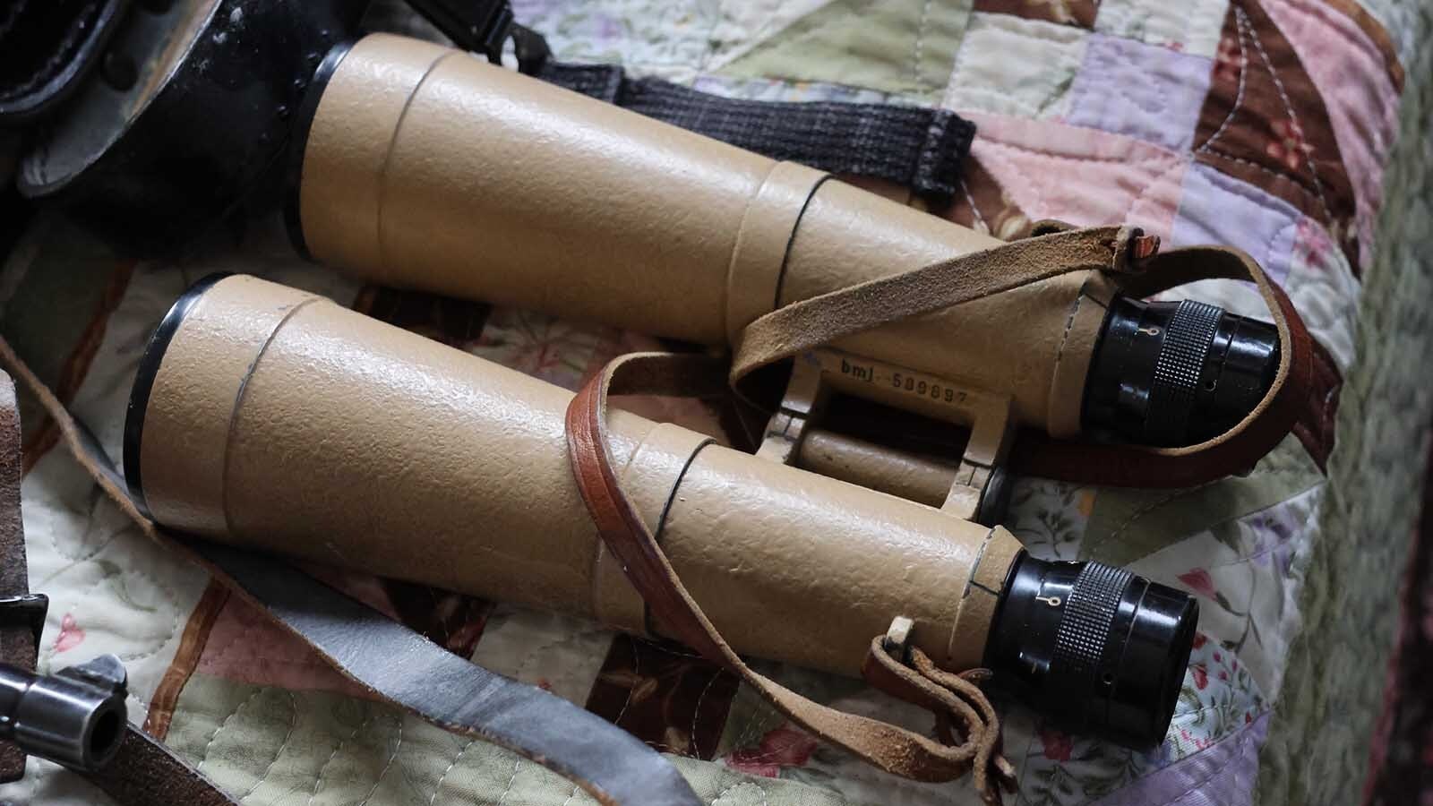 A pair of German binoculars that Bob Willis brought back from World War II.