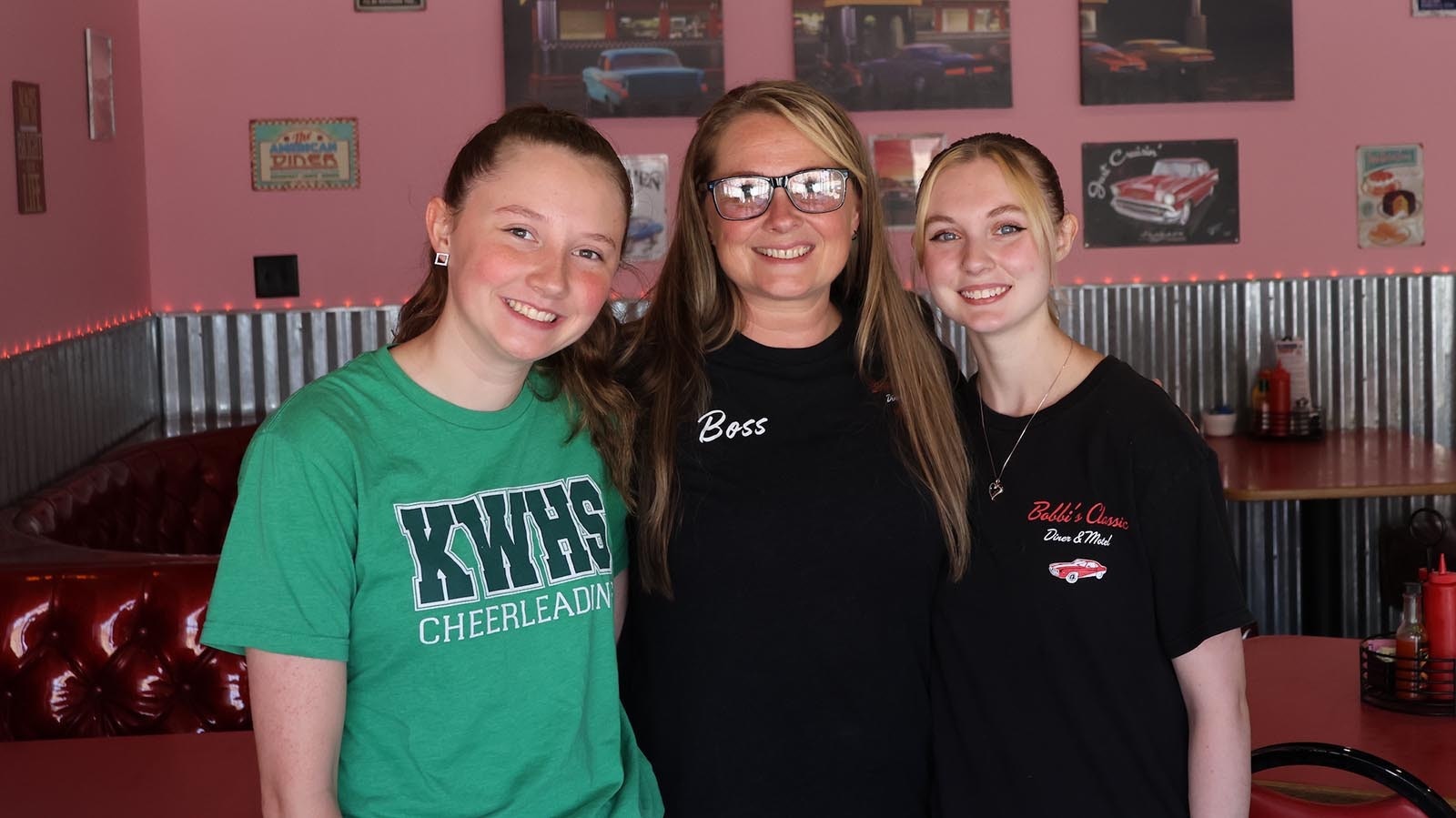 Bobbi Collins, center, with assistant managers Brooklyn Collins, left, and Skylar Clayson have a goal to train kids in the community how to work.