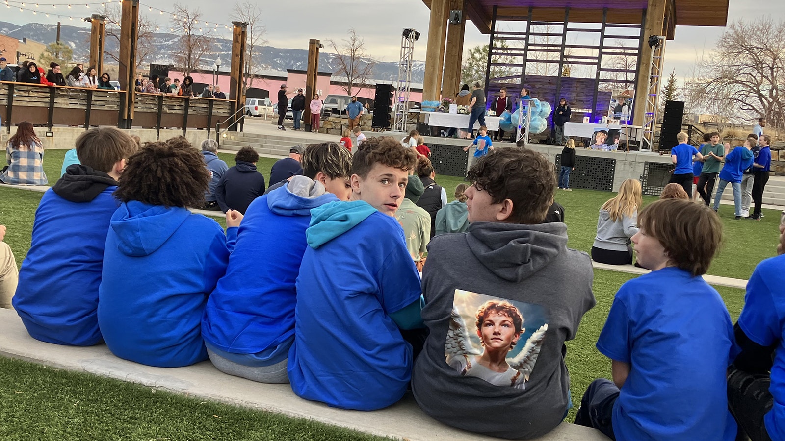 Many young people showed their support for Bobby Maher by wearing  shirts with his photo.
