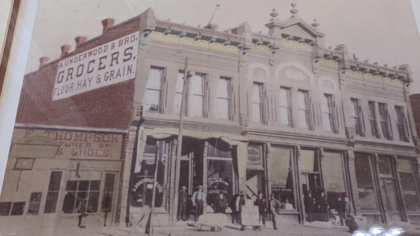 How the Underwood Bro. Grocers looked in this undated historic photo.