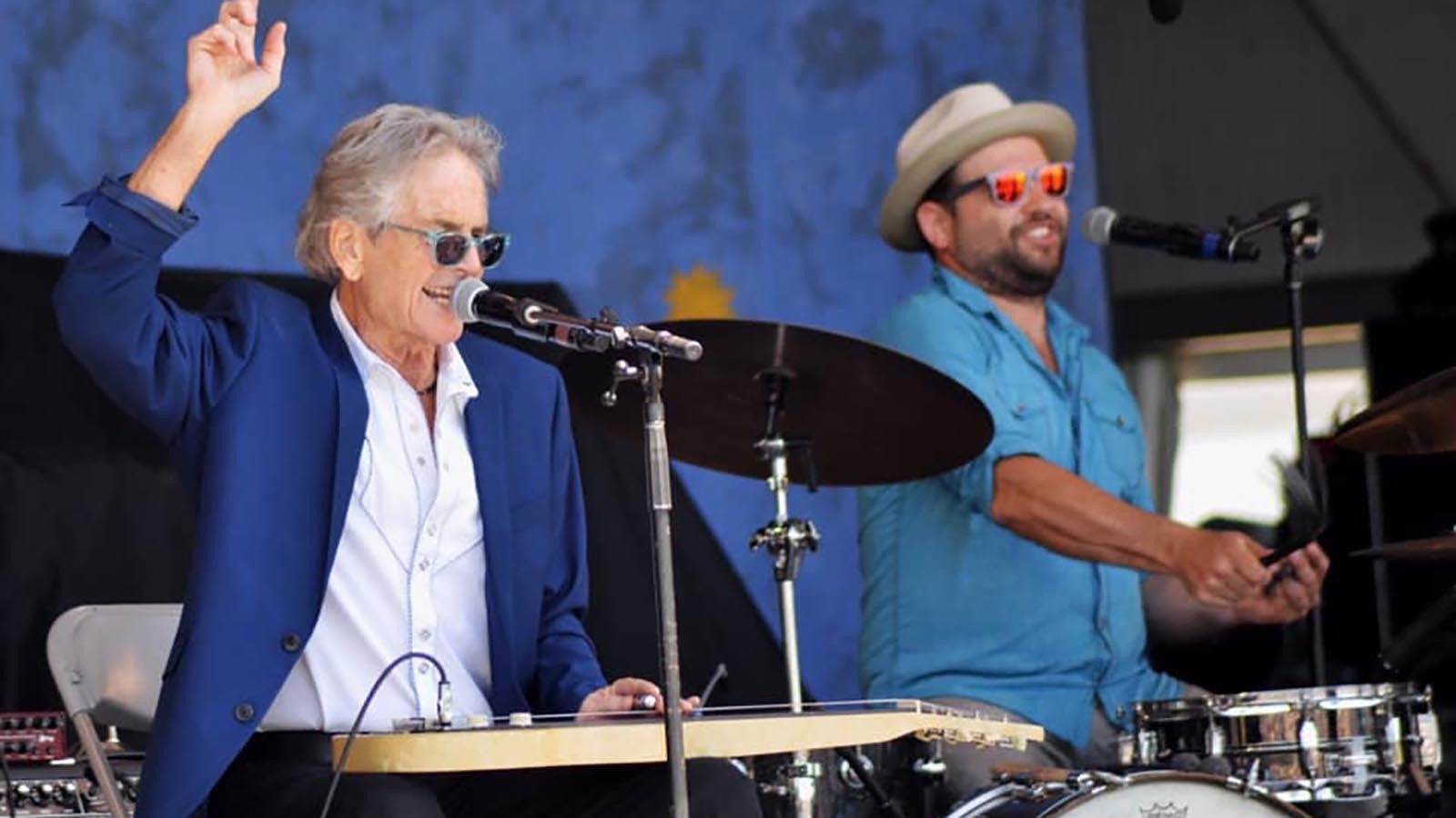 Spencer Bohren and son, Andre, on drums, play a tune together. Andre said he really enjoyed playing music with his dad.