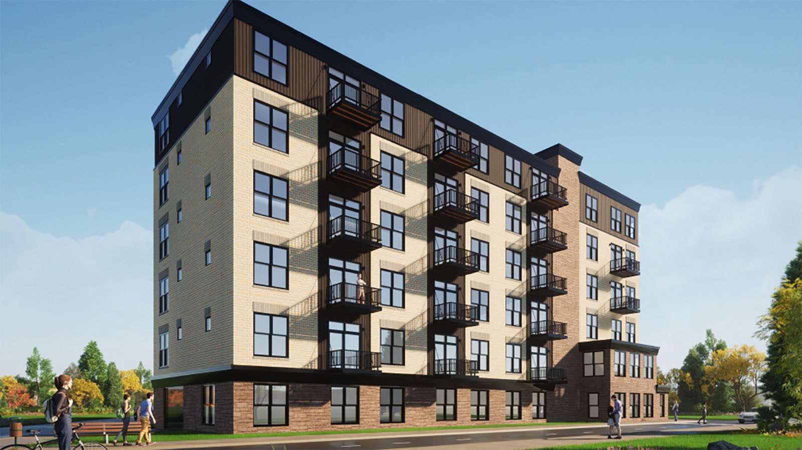 The Stencil Group, a Sioux Falls, South Dakota-based contractor, is proposing a five-story, 88-unit apartment building in downtown Laramie. This is a rough draft image of the project; the final design will likely be changed to better fit the historic downtown aesthetic.
