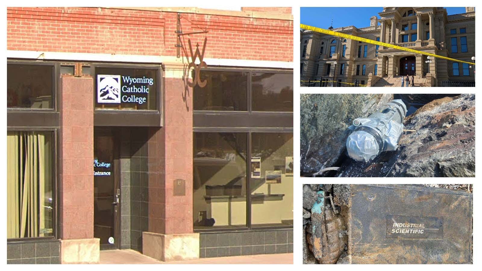 Two days after an improvised explosive device was found outside the state Capitol in Cheyenne, Wyoming Catholic College in Lander got an email bomb threat. That turned out to be a hoax, but authorities say every report has to be taken seriously. Earlier this year, training grenades were found in Riverton and a device made up to resemble a pipe bomb was left in a Lander park.