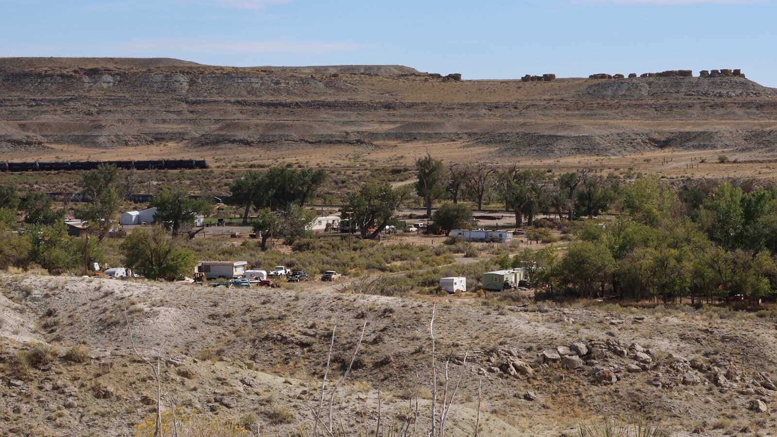 A view of Bonneville from a hill over the townsite looking toward the southeast.