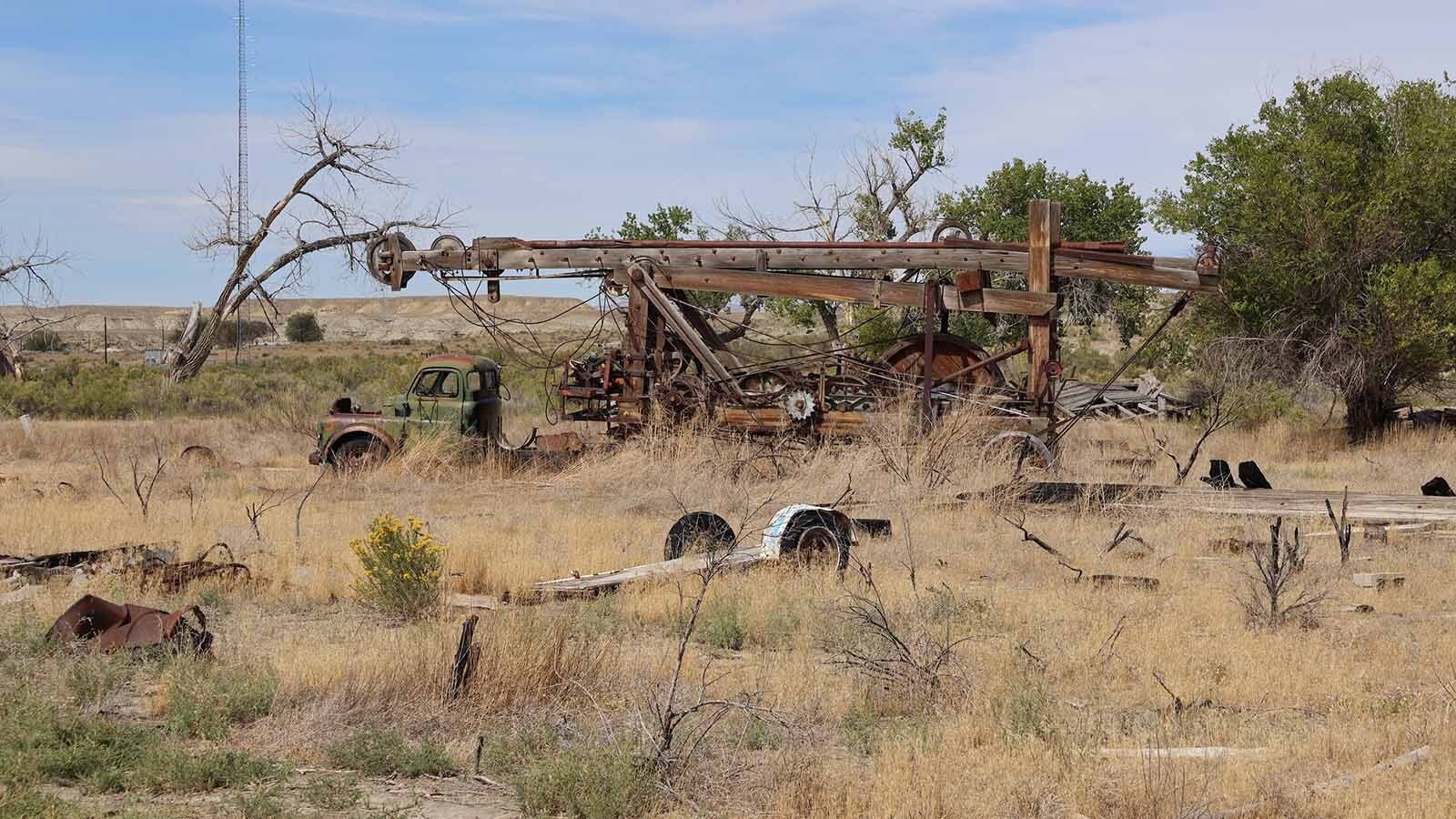 A truck that possibly was used in the oil industry around Bonneville years ago