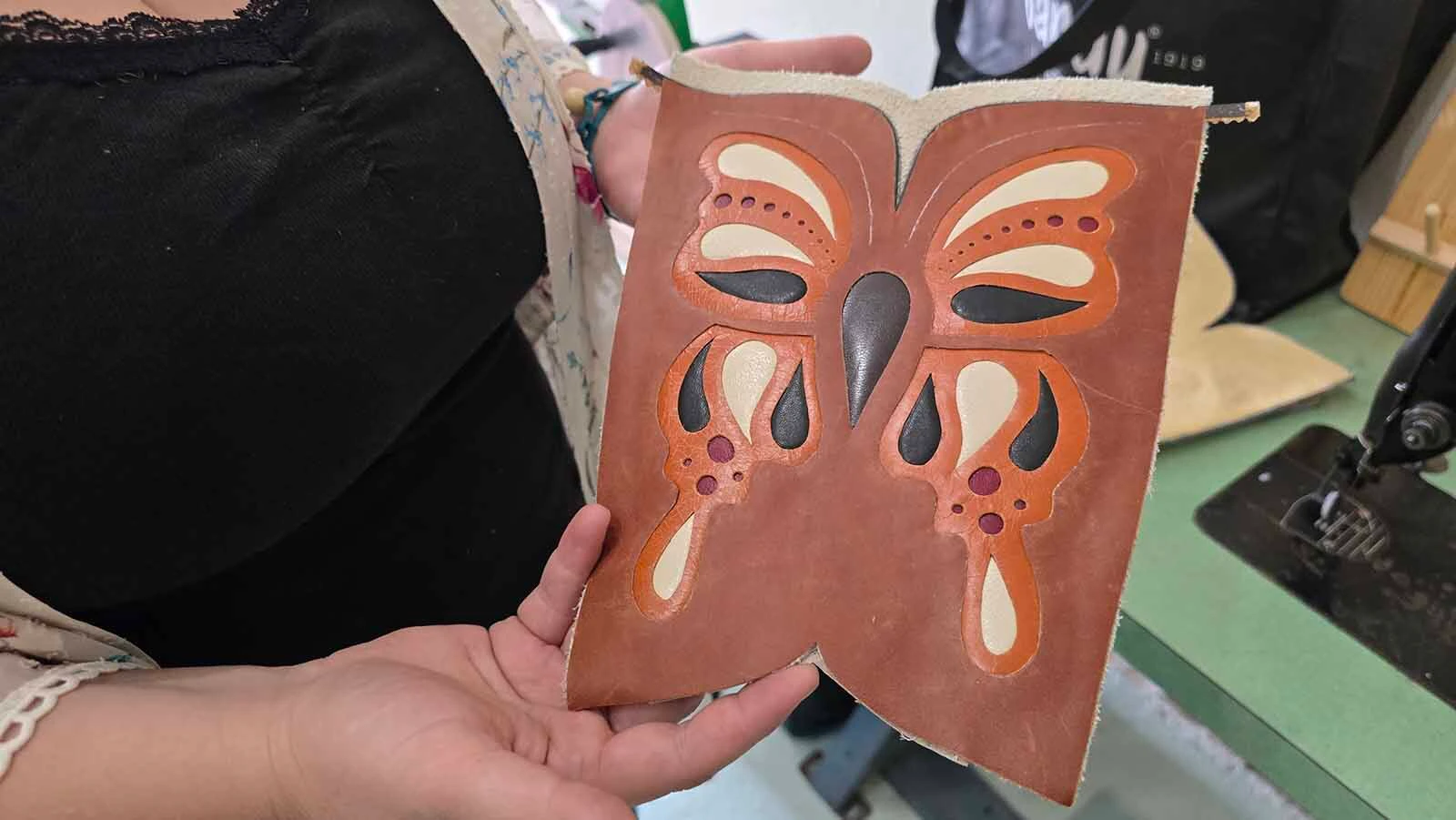 Alyssa Lenell-Whit came up with this design while doodling in a sketch book, for a pair of custom boots she's designing for one of her customers.