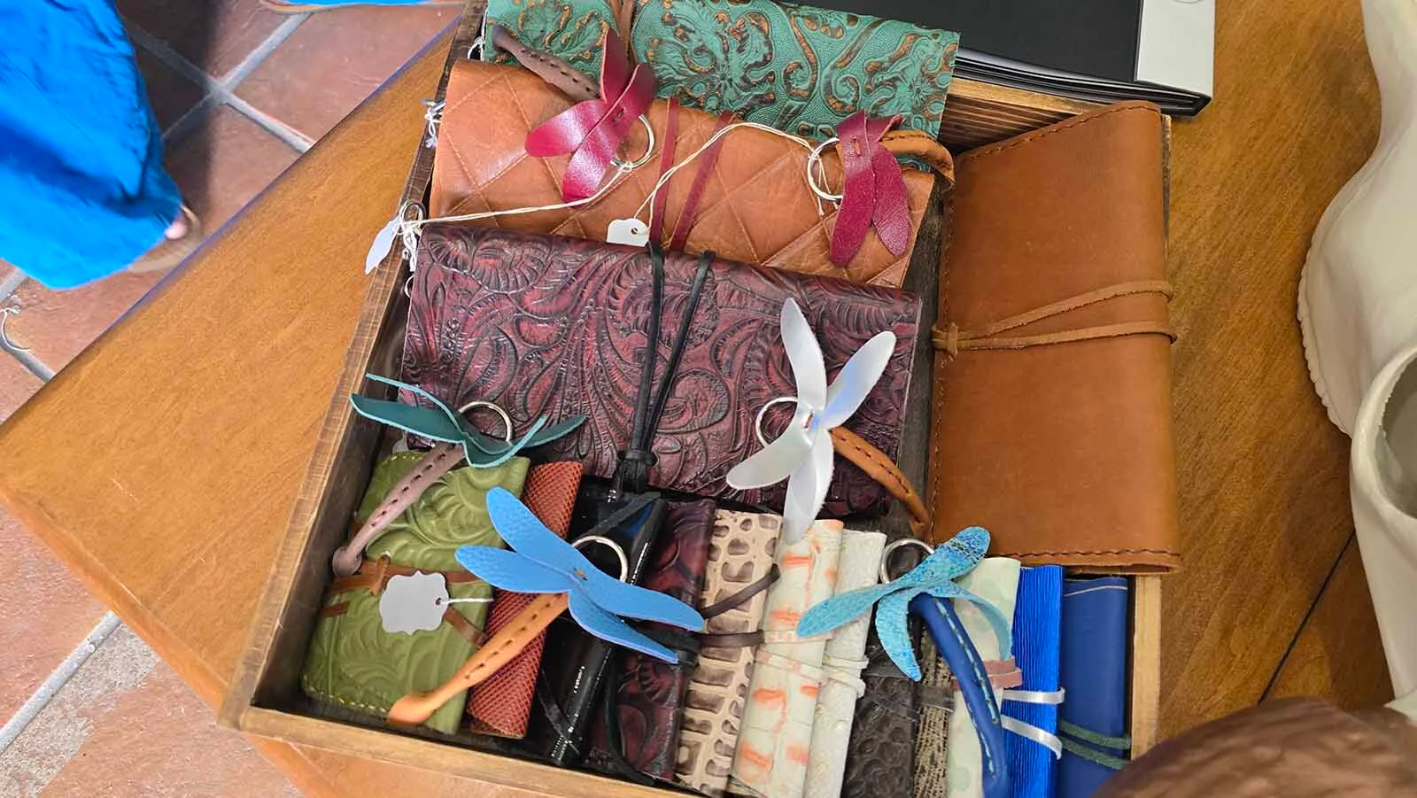 Alyssa Lenell-White has also made a variety of other leather objects. But lately she's obsessed with cowboy boots.