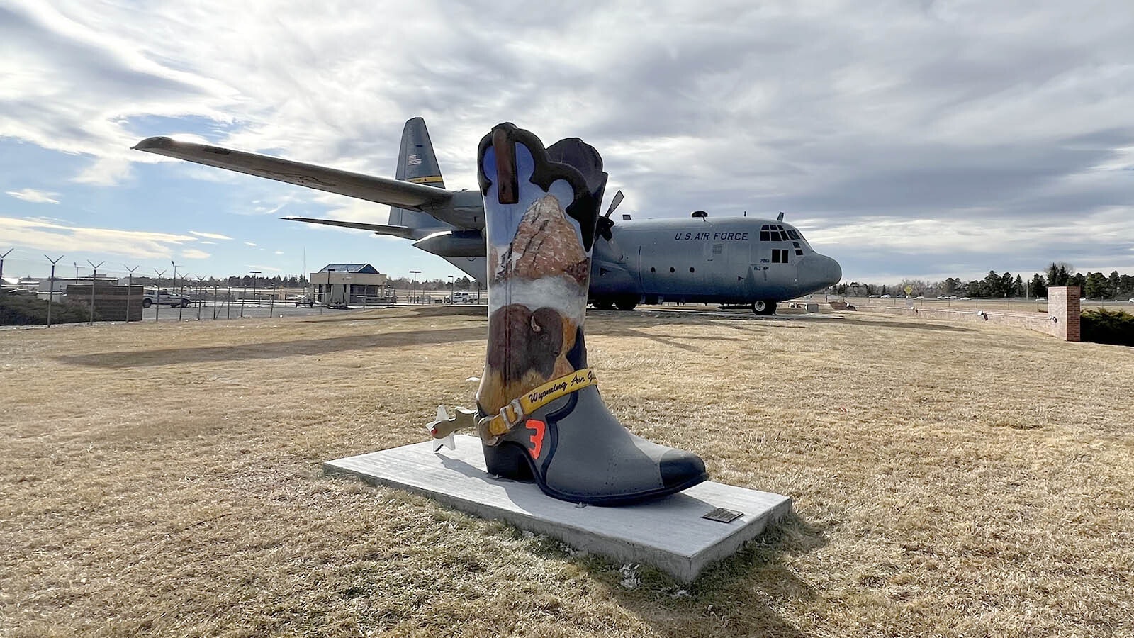 This new Big Boot at the entrance to the Wyoming National Guard honors the Guard's service to Wyoming.