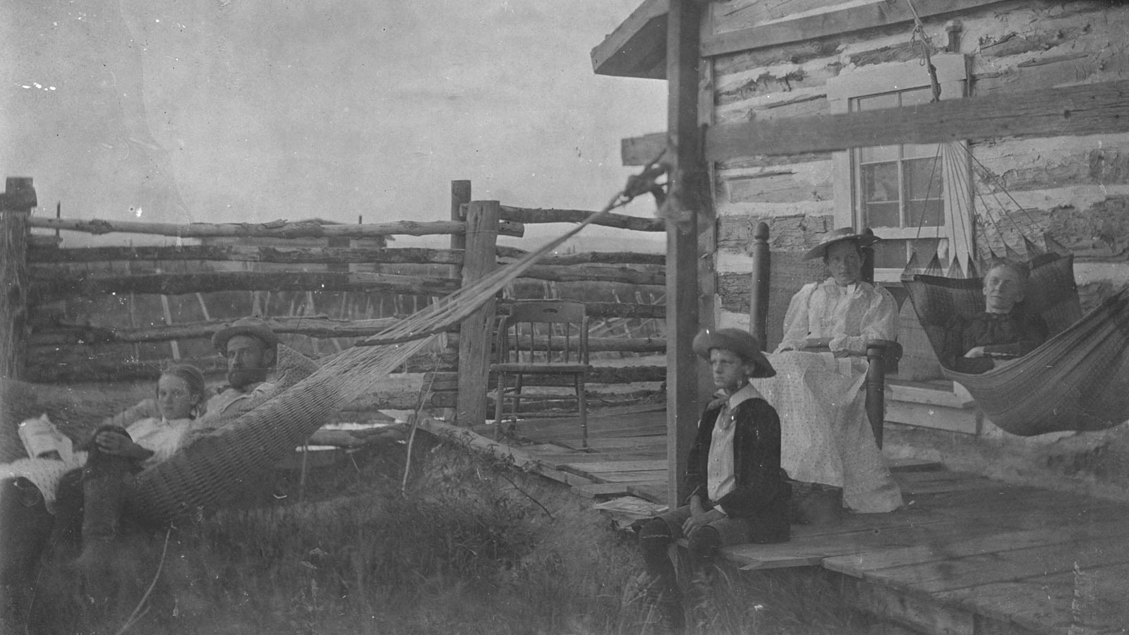 A younger Albert Bothwell on the ranch with his family.
