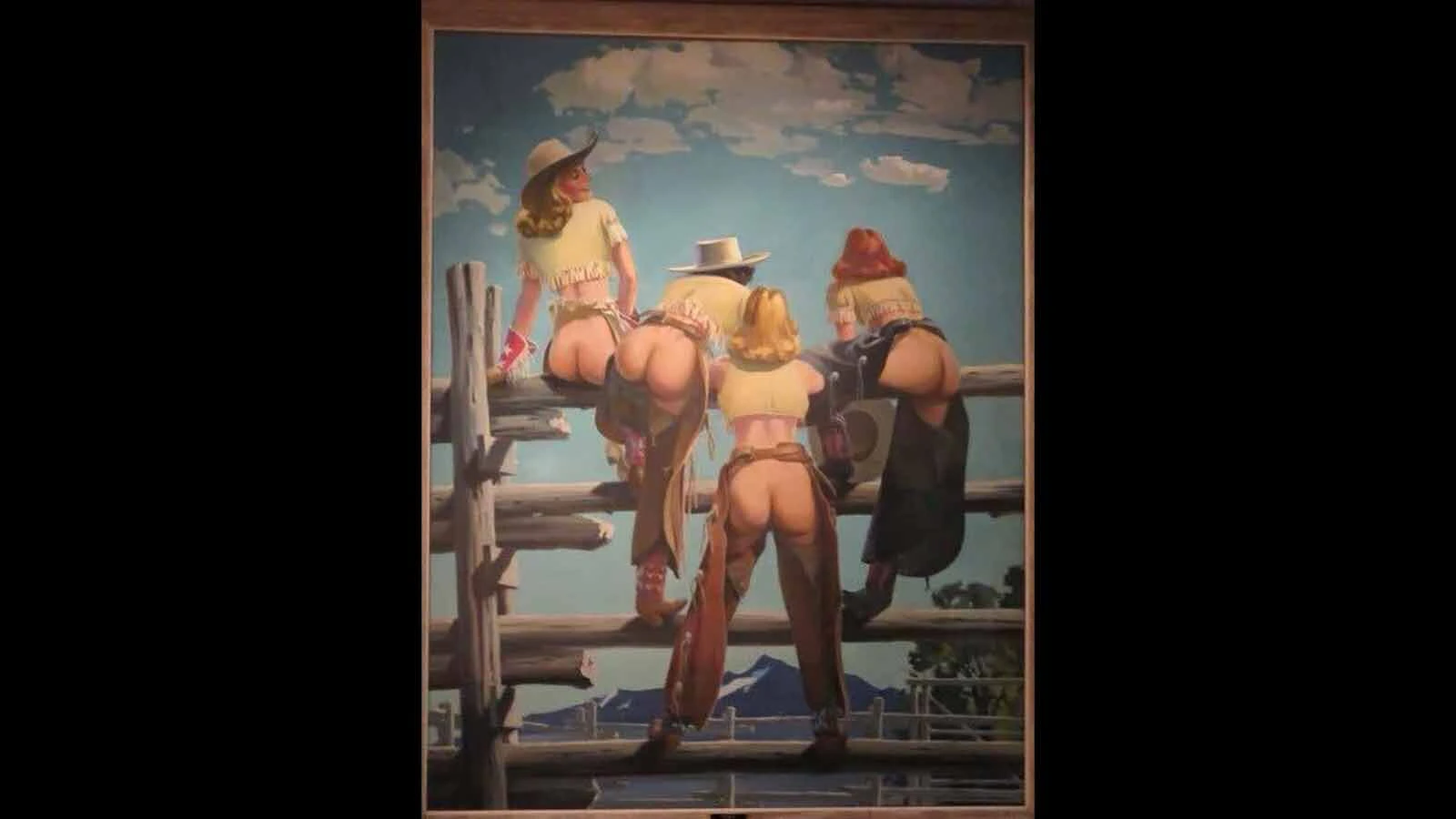 What happened to the racy painting titled “Bottoms Up" that hung for decades in the Cody Holiday Inn hotel? “The number of rumors, stories, and lies about that painting is unbelievable,” said its owner, adding it’s “where nobody will know where it's at.” Here the painting hangs in the Holiday Inn in a courtesy photo.