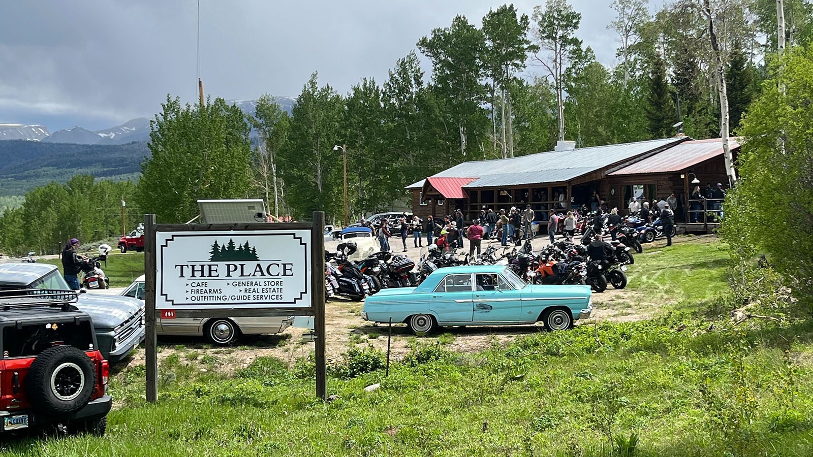 The Boulder Poker Run made its first stop in Cora, Wyoming.