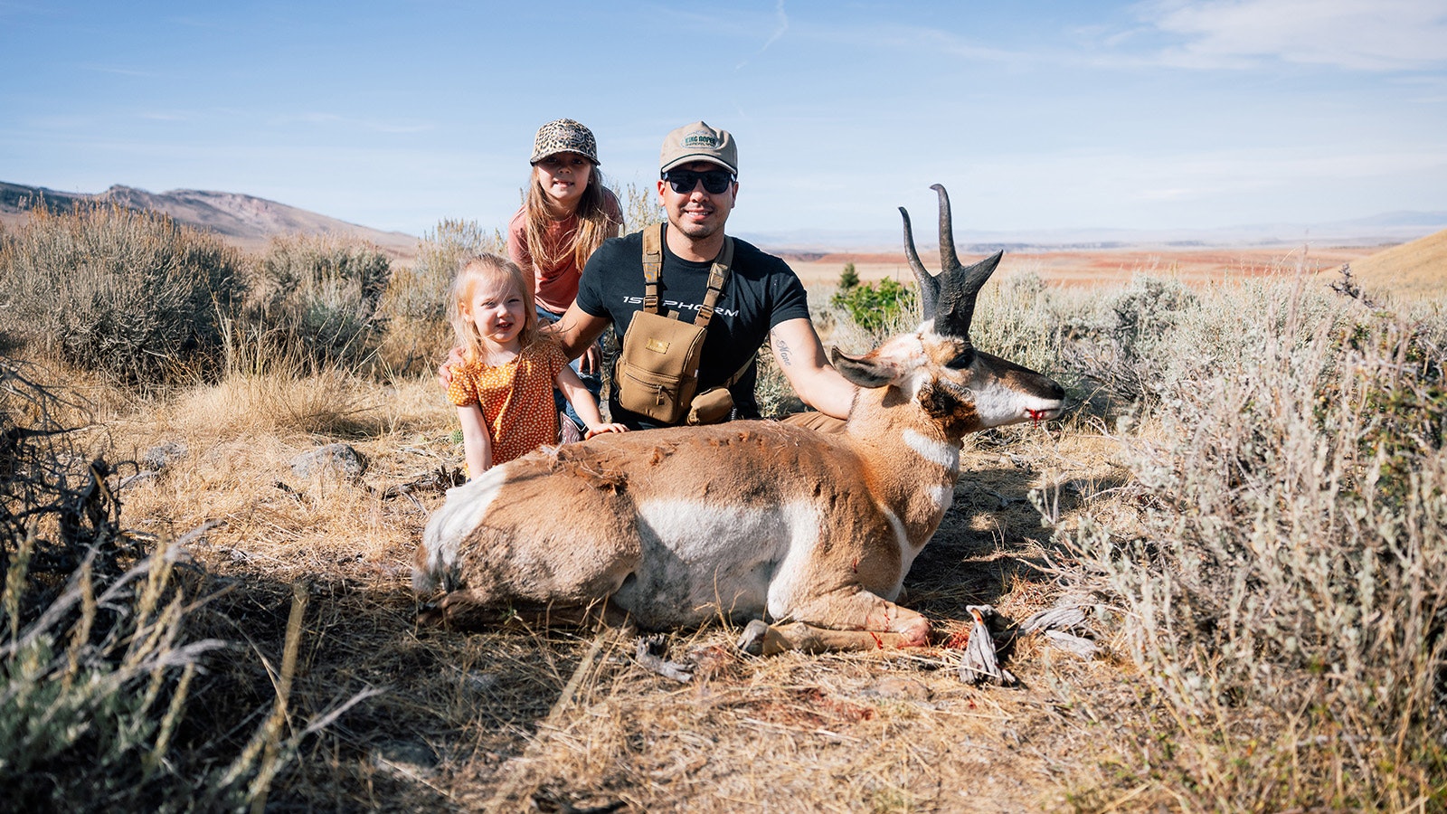 Archery hunter Austin Nimmo of Casper hopes to pass his passion for bowhunting down to his daughters, Kadence, 8, and Lainey, 4.