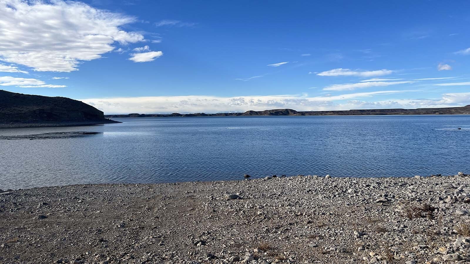 As of Wednesday, Boysen Reservoir in Fremont County was still almost completely ice-free. That’s killed the ice fishing season so far this year.