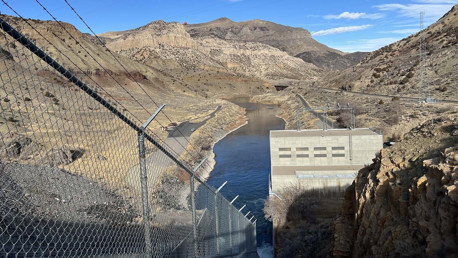 The Wind River was still flowing freely and ice-free on Wednesday below Boysen Dam in Fremont County.
