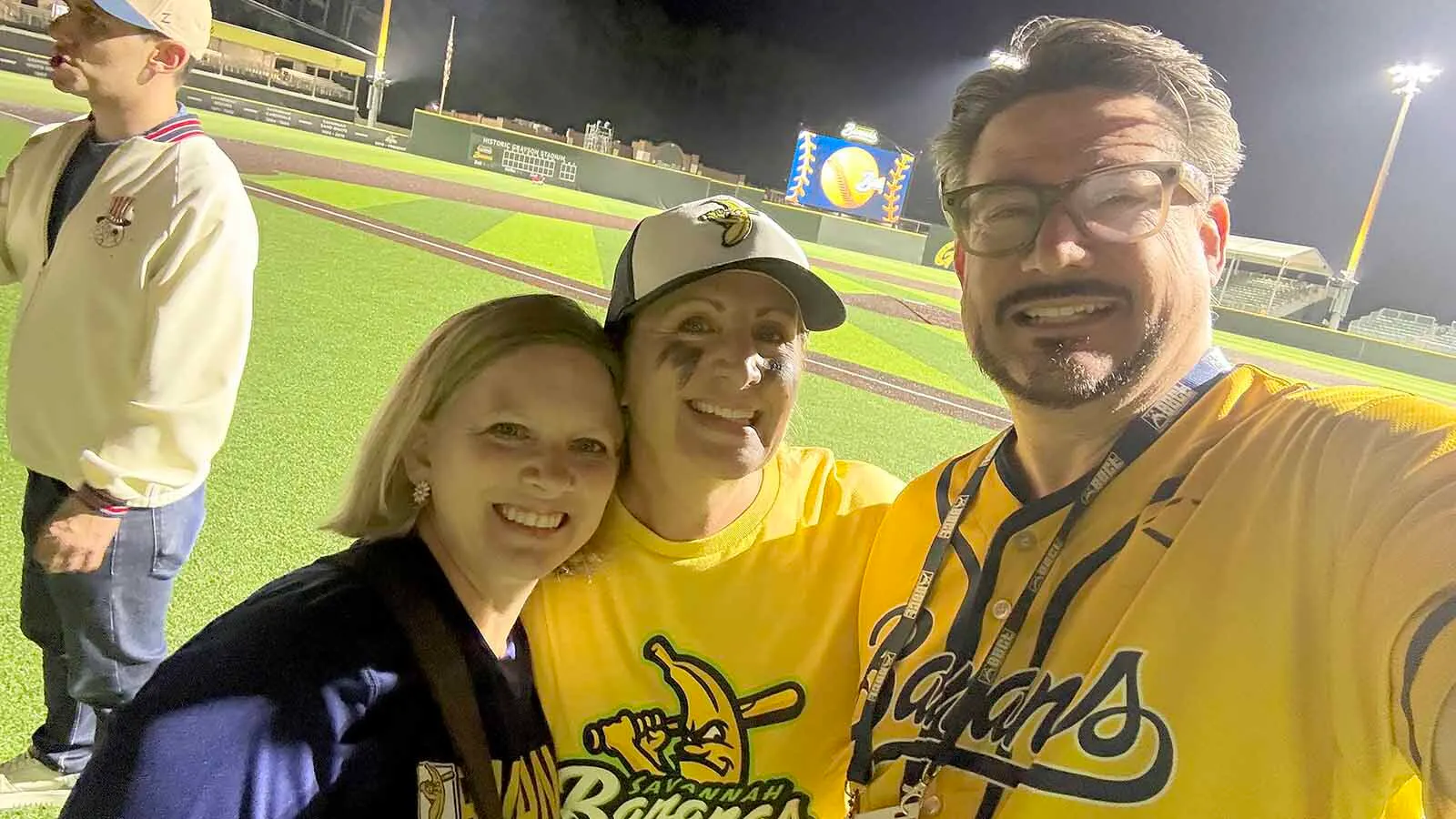 He was homeless and in despair when he built a popular theater program in Green River. Now Bradlee Skinner performs before sold-out crowds in his dream job with baseball's Savannah Bananas, one of the hottest tickets in sports. Above, Skinner with choreographer Mandy Moore in Savannah. Moore choreographed Taylor Swift's Eras tour.