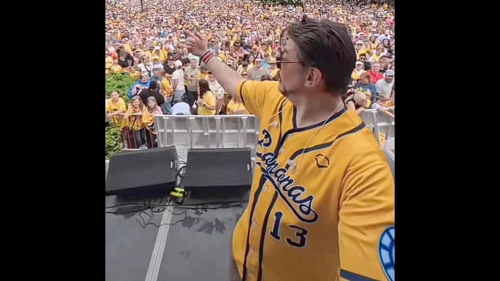 He was homeless and in despair when he built a popular theater program in Green River. Now Bradlee Skinner performs before sold-out crowds in his dream job with baseball's Savannah Bananas, one of the hottest tickets in sports. Above, Skinner with a crowd at Neyland Stadium at the University of Tennessee.