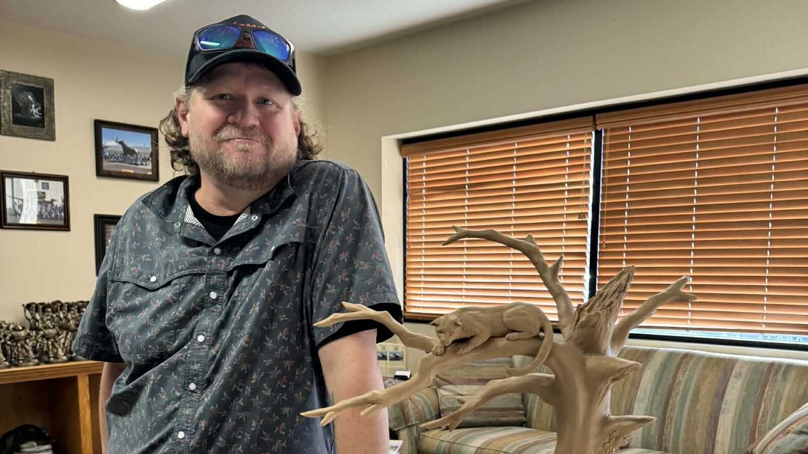 Brandon Clark of Cheyenne quit his reliable truck-driving career to pursue his art. His first piece is a mountain lion that he has dreamt about creating for 30 years and is now becoming a reality. The statue is being cast into bronze and Clark said he has thrown caution to the wind to bring the art to life.