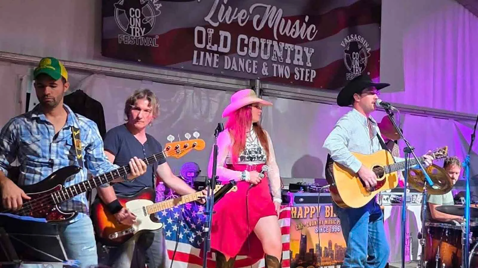 James and his wife, Shanda, performed at the festival and were backed by a group of local musicians who had learned his setlist in advance. 