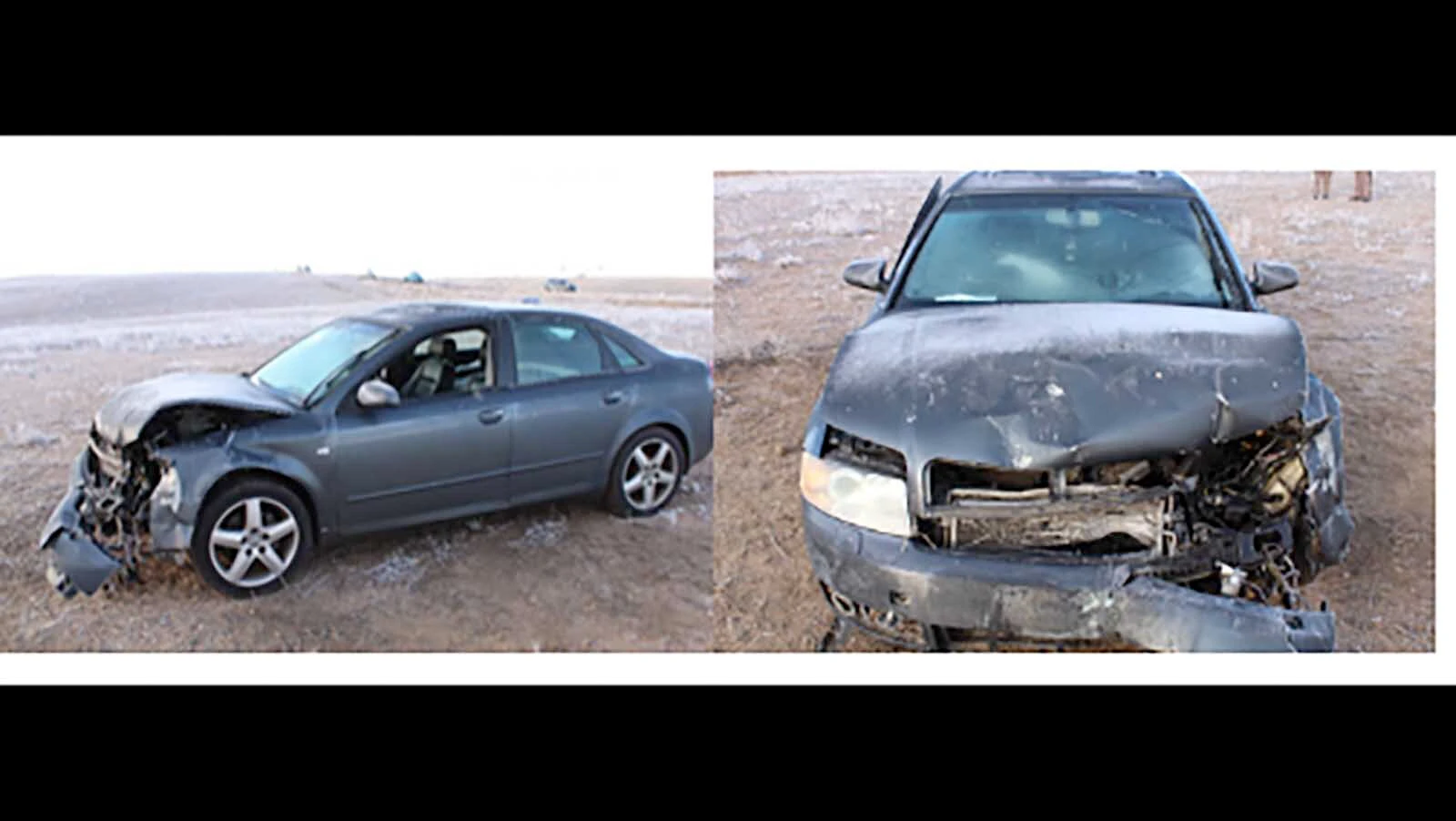 The Audi driven by a Douglas man that rear-ended and killed a Casper father and musician on Interstate 25 in northern Colorado last year.