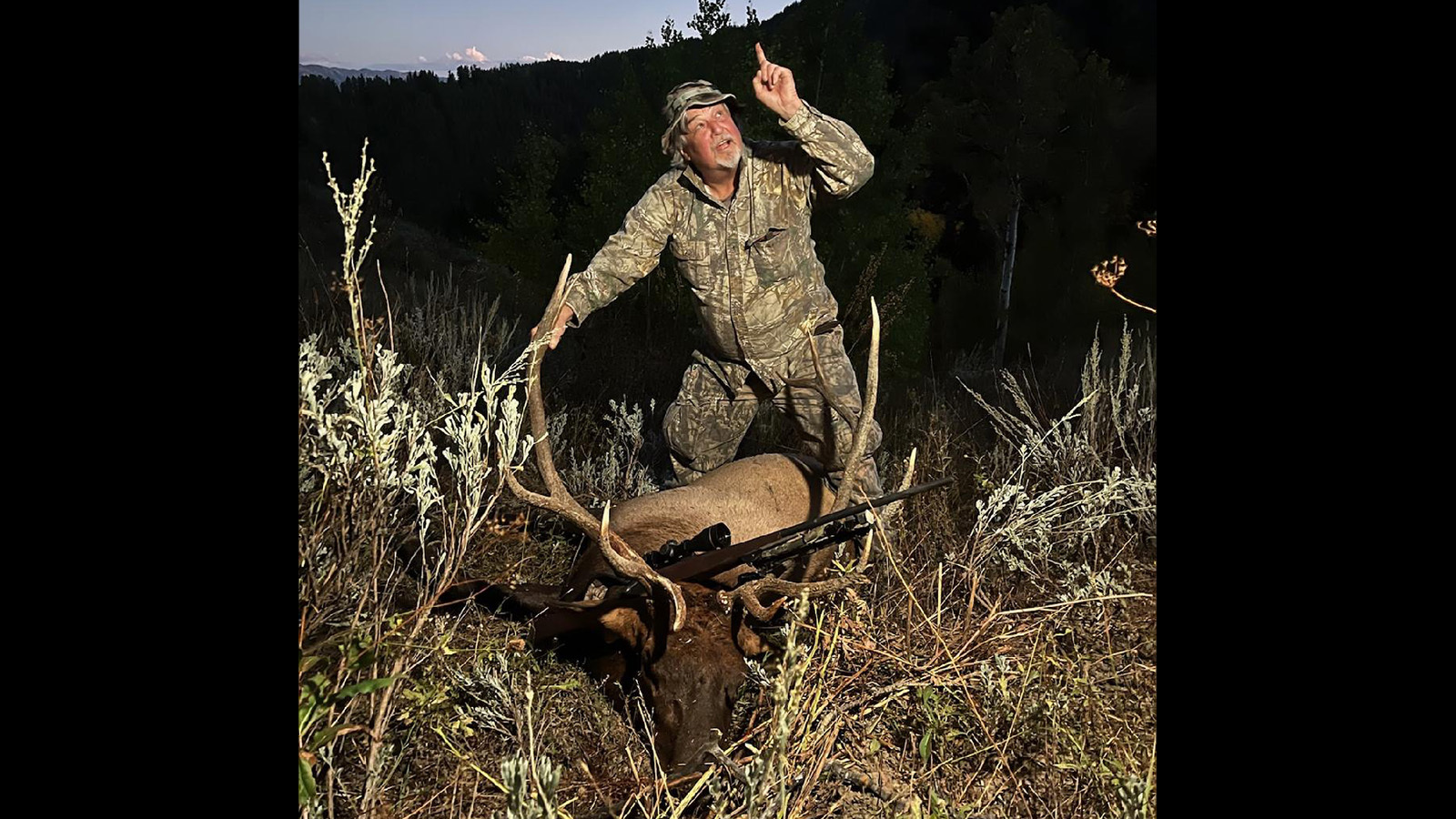 Brent celebrates elk hunt 12 27 22