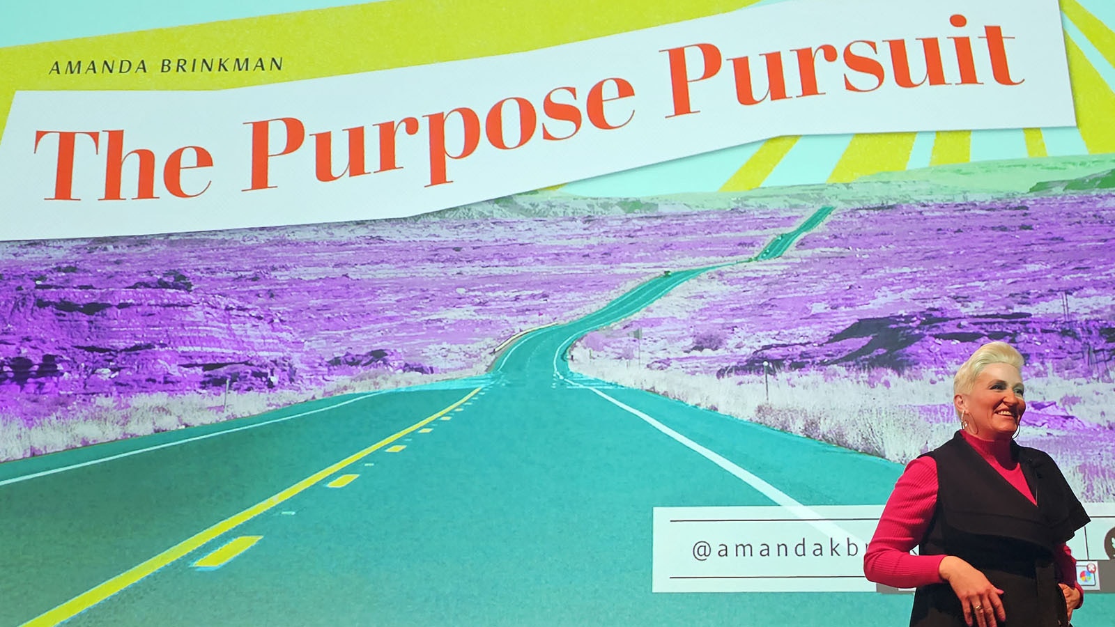 Amanda Brinkman also shared tips from her personal journey looking for purpose in her life.