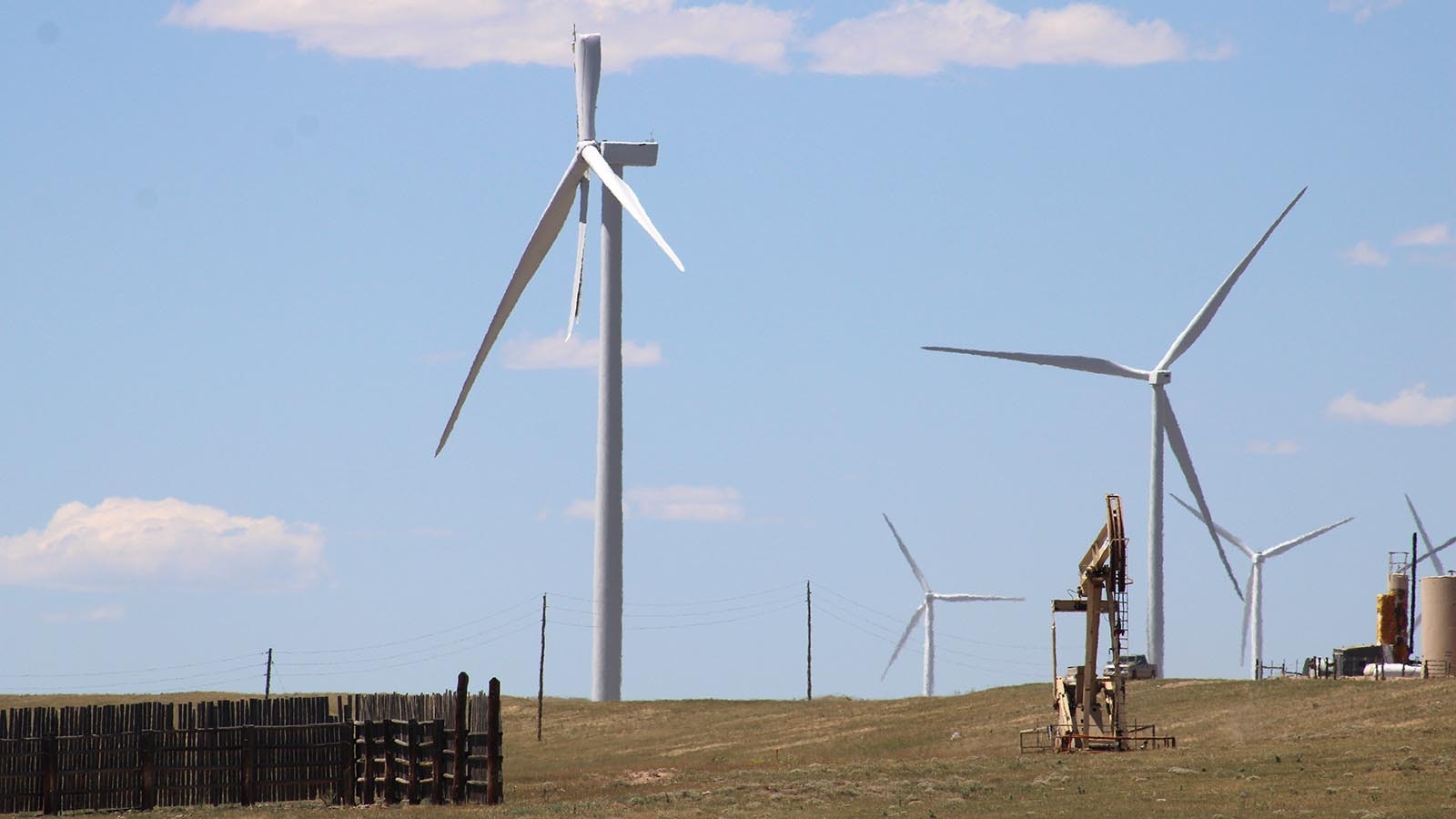 A bolt of lightning nearly cut this giant wind turbine blade in half. It's getting some notice, just a few hundred feet from the busy Interstate 80 corridor just west of Cheyenne.