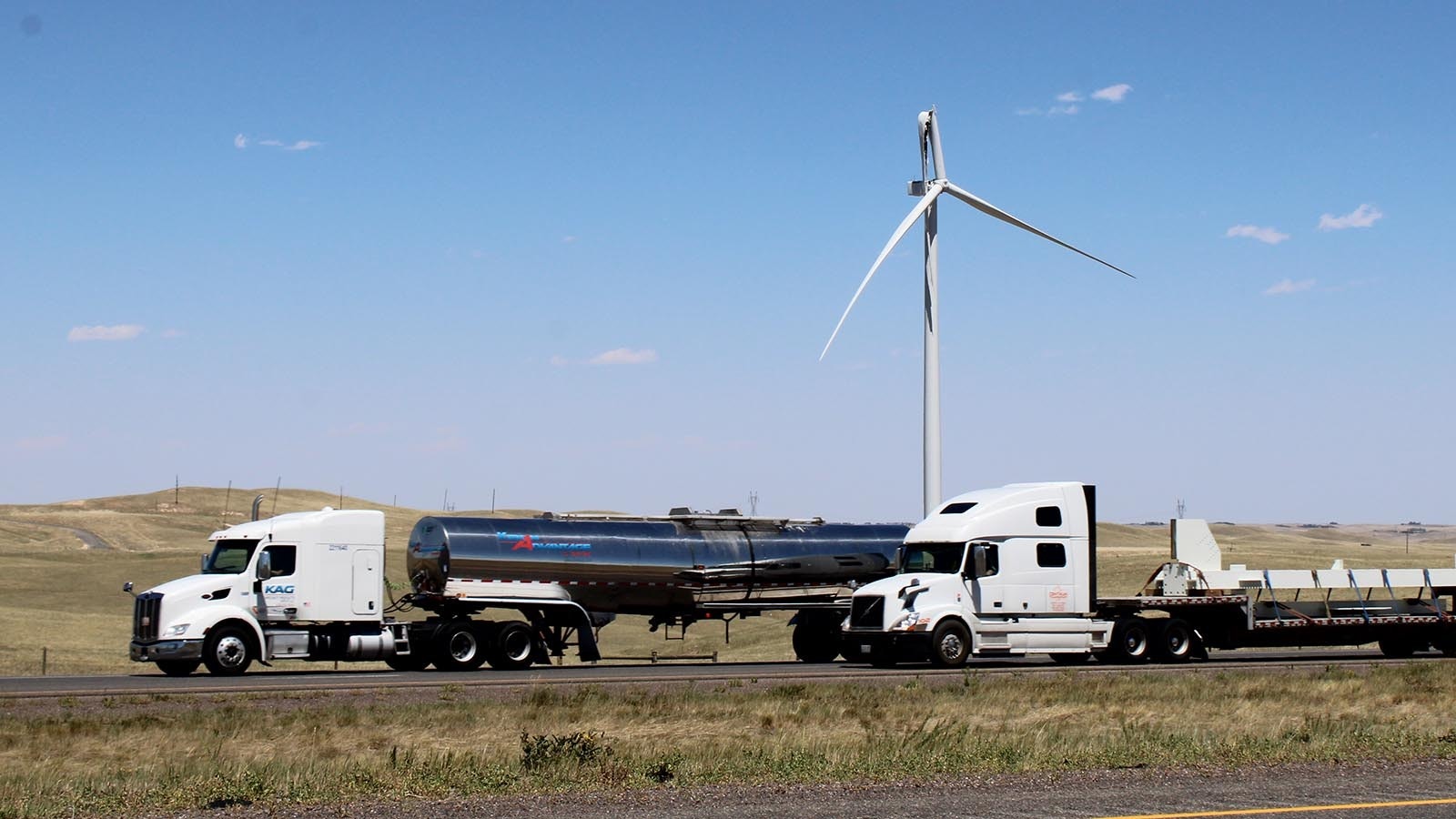 A bolt of lightning nearly cut this giant wind turbine blade in half. It's getting some notice, just a few hundred feet from the busy Interstate 80 corridor just west of Cheyenne.