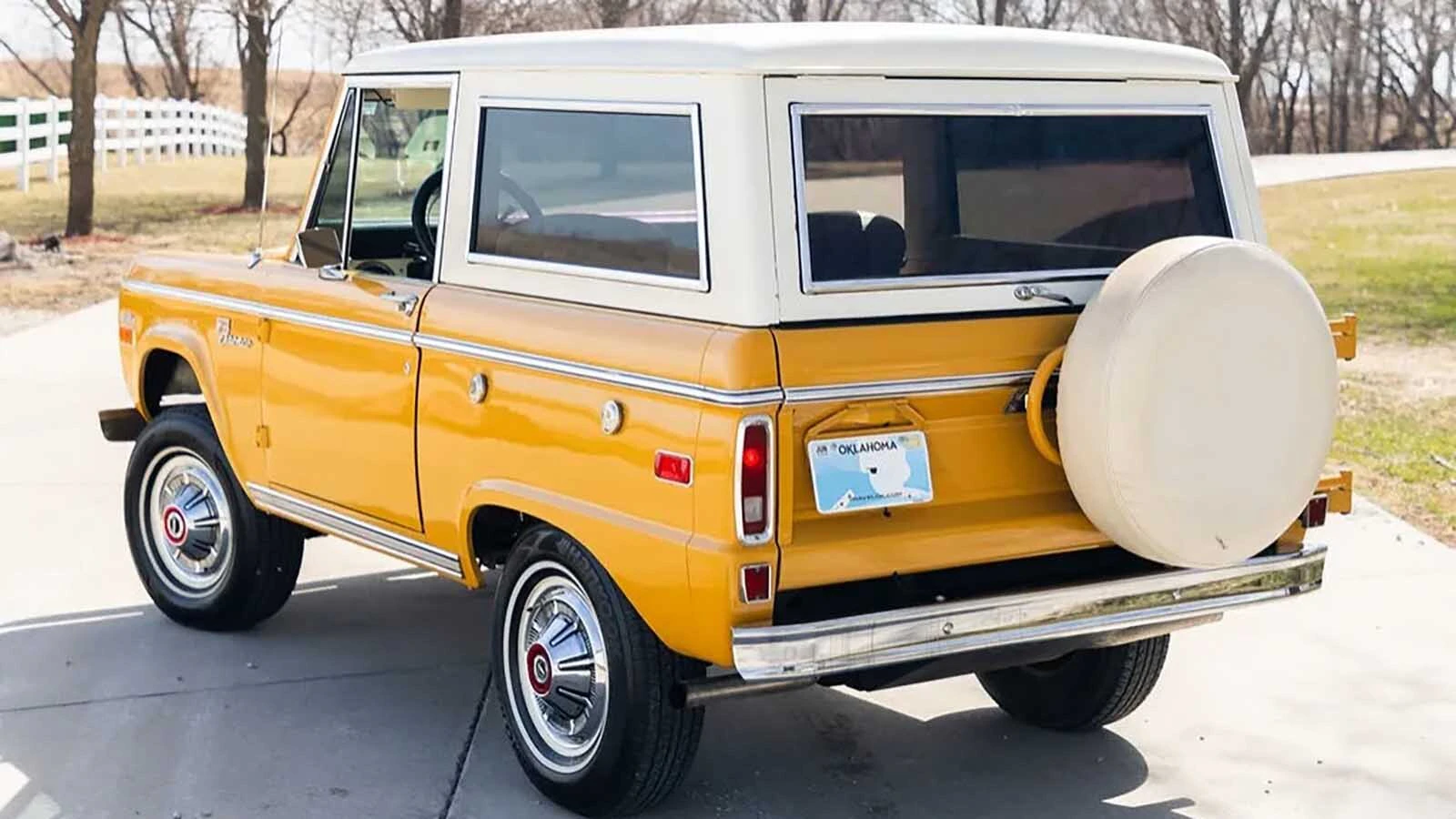 This refurbished 1971 Ford Bronco Sport sold at auction in Nebraska for $56,000 on Tuesday, April 15, 2026.