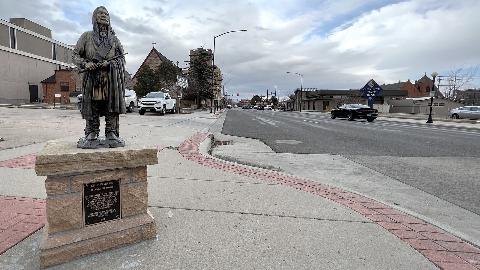 Chief Washakie is one of the newer bronze sculptures around Cheyenne's Capitol neighborhood.