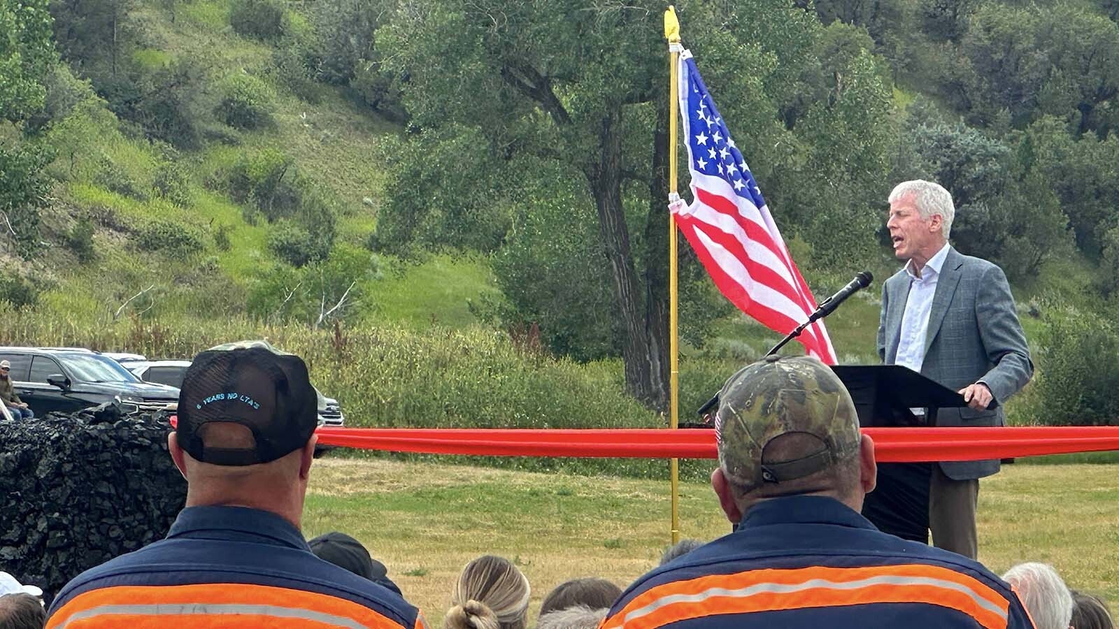 U.S. Secretary of Energy Chris Wright was among a laundry list of state and federal officials at Ramaco's Brook Mine for a ribbon cutting for the first new rare earths mine to open in the U.S. in 70 years on Friday, July 11, 2025.