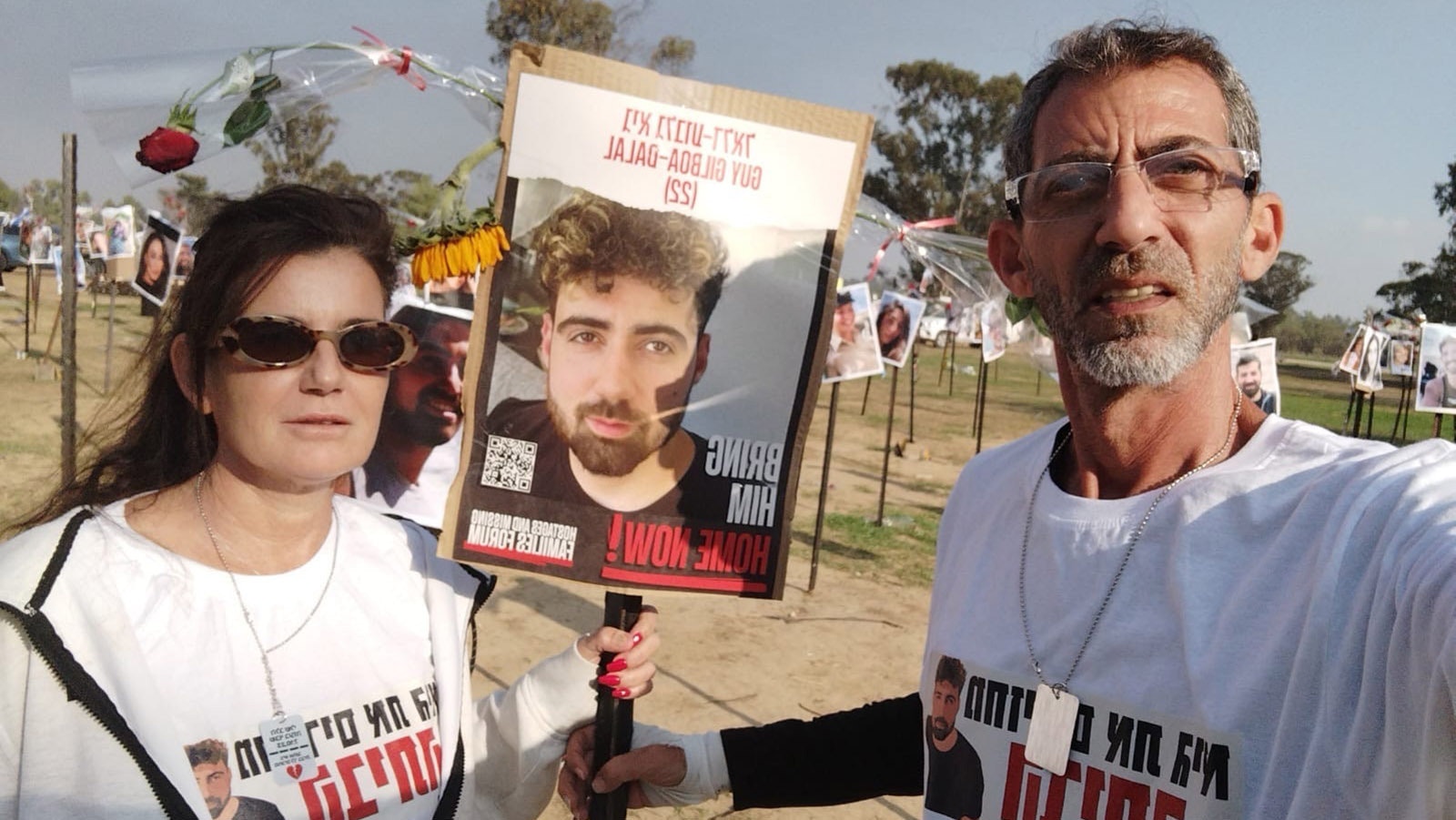 Guy Gilboa-Dalal's parents Merav Gilboa-Dalal (left) and Ilan Dalal don’t know of their son is still alive.