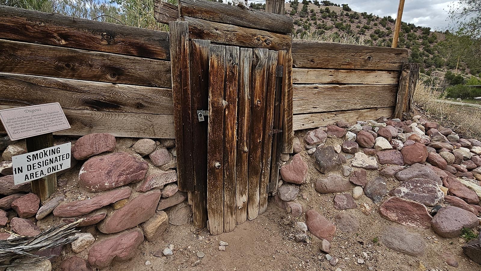 This two-room dugout was John Jarvie's first home with his new bride. They soon moved to better quarters, but kept the dugout as a storage place. It also made a nice hideout for outlaws.