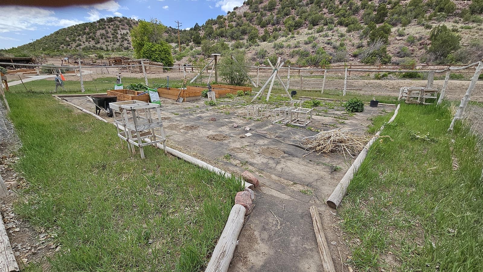 The homestead garden at the John Jarvie Ranch.