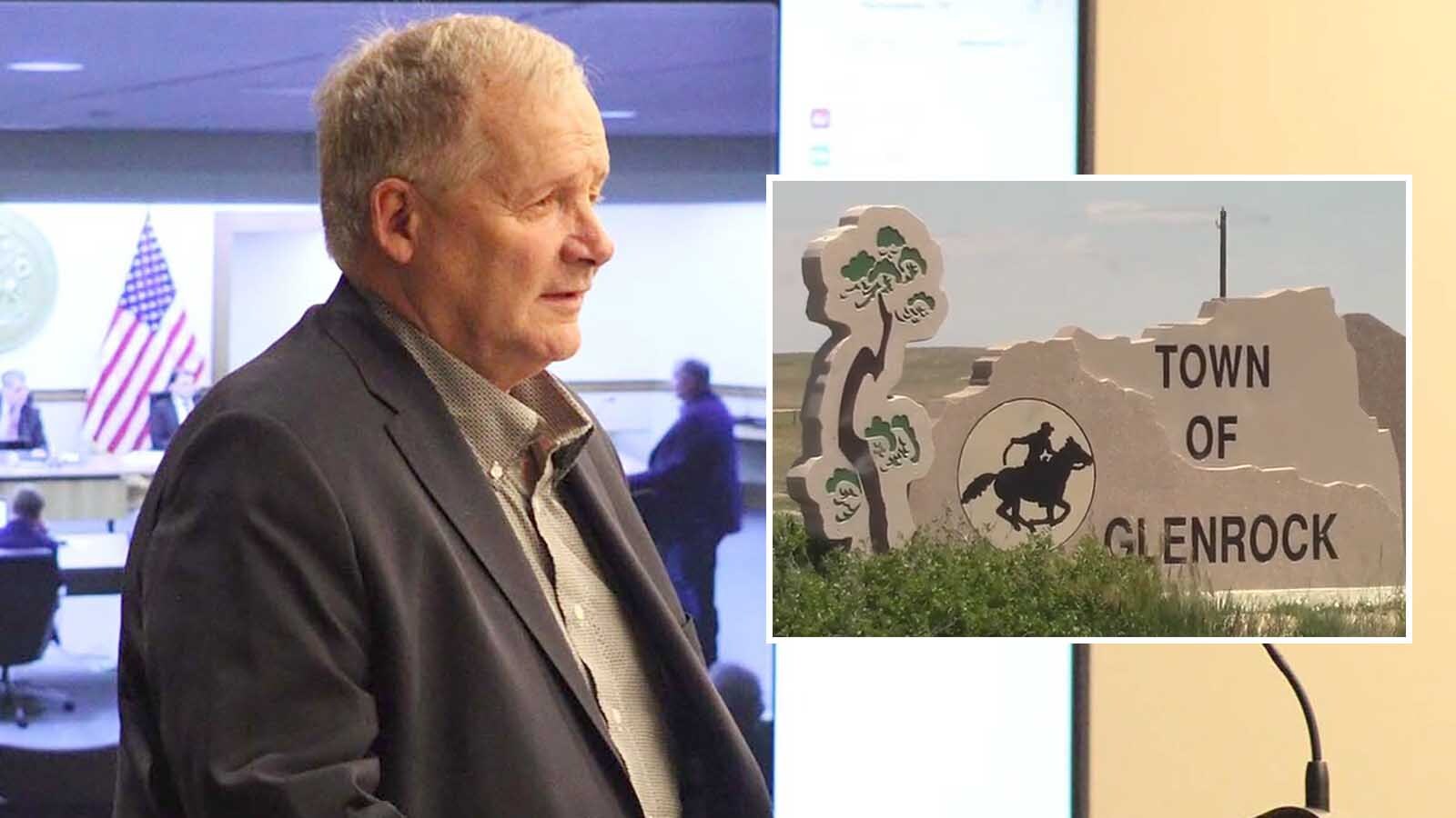 The town of Glenrock and its Mayor Bruce Roumell are named in a Virginia-based bank's $350 million lawsuit accusing them of leaking of trade secrets. The town's attorney said the Virginia company is bullying the small Wyoming town. 