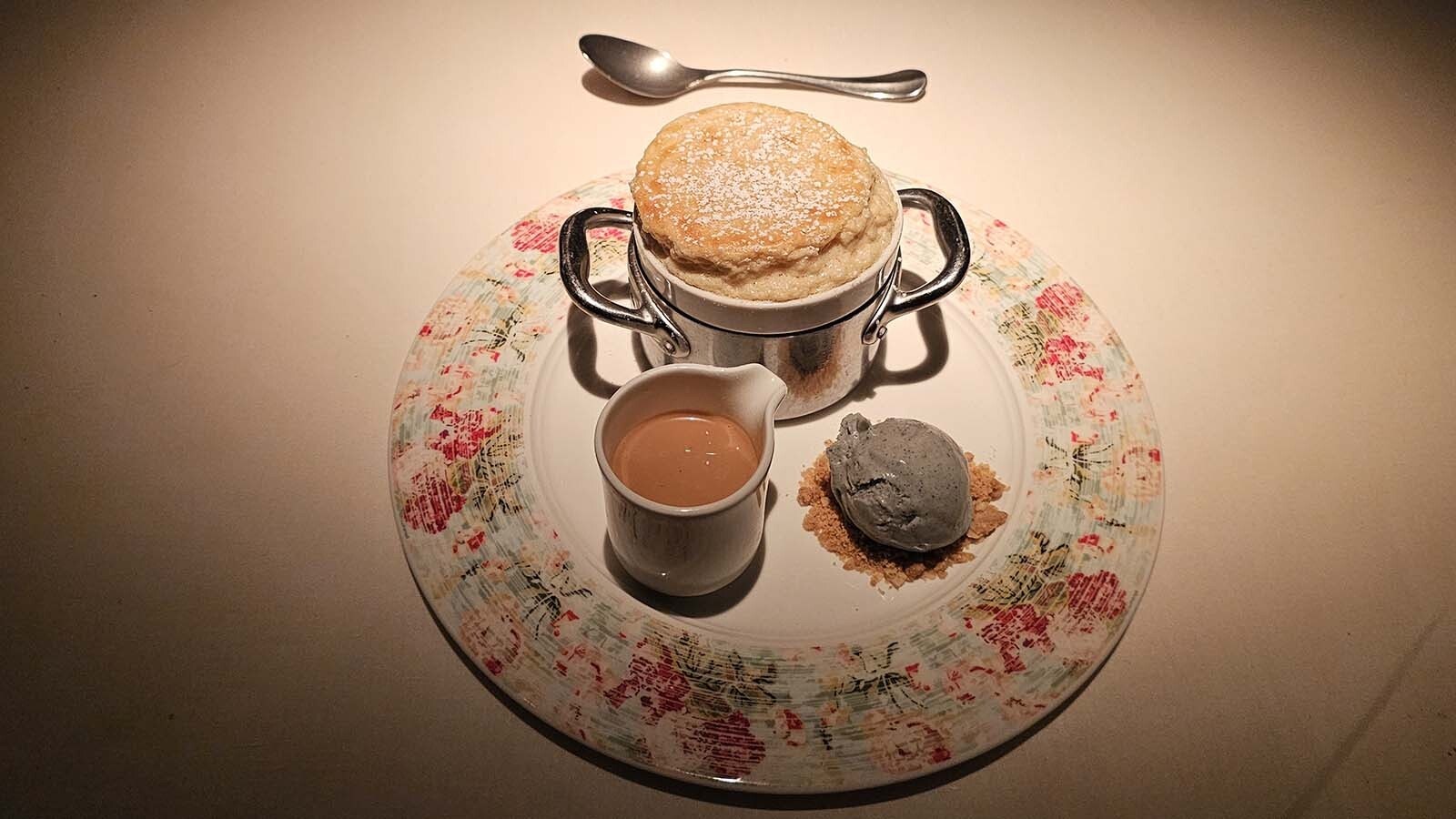The soufflet can be ordered with charred bourbon ice cream — a preferred option for those in the know at the Cheyenne Club, according to an inside source.