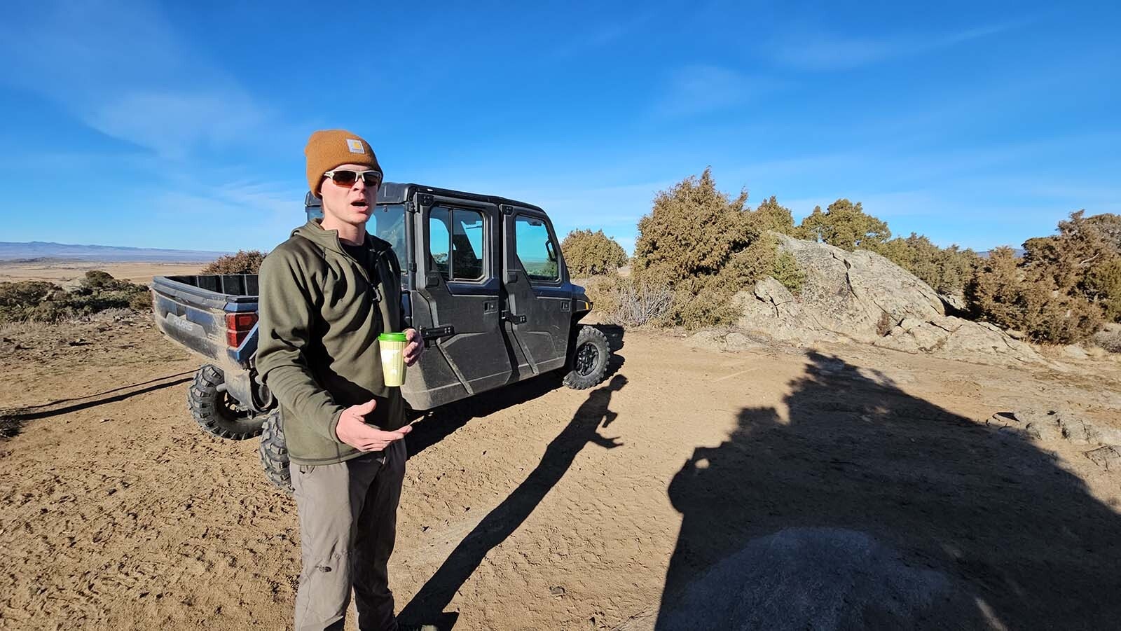 Mason Msated talks about Brush Creek Ranch during a ranger tour.