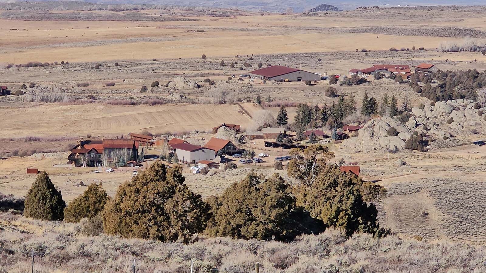Looking down on creation at the Brush Creek Ranch.