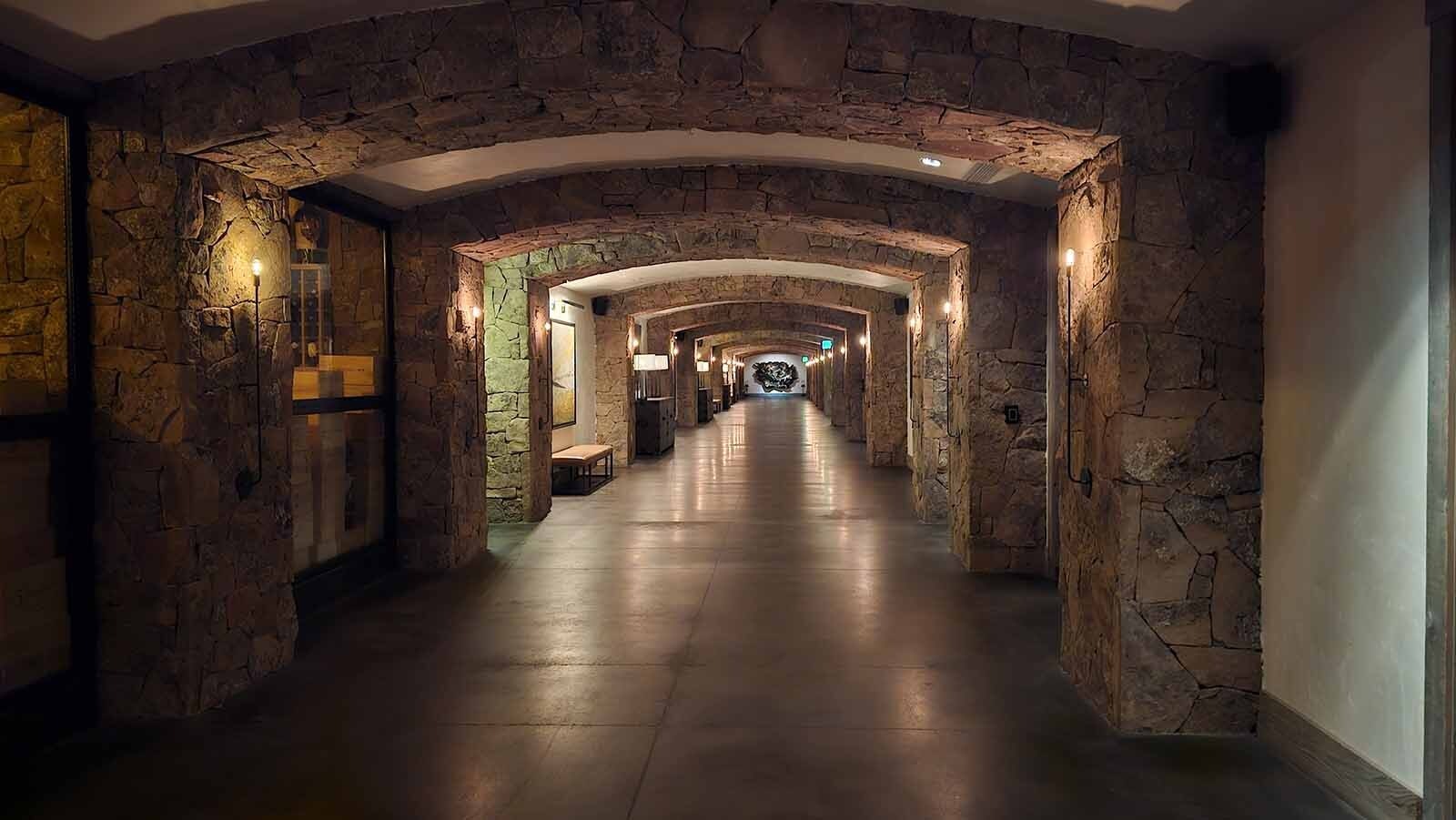 The Brush Creek Ranch's underground wine cellar is extensive, with 30,000 bottles of wine making it among the largest collections in the world. Some of the selections are ultra rare bottles of wine and other spirits. There are also secret rooms that can only be reached by depressing secret buttons by secret paintings.