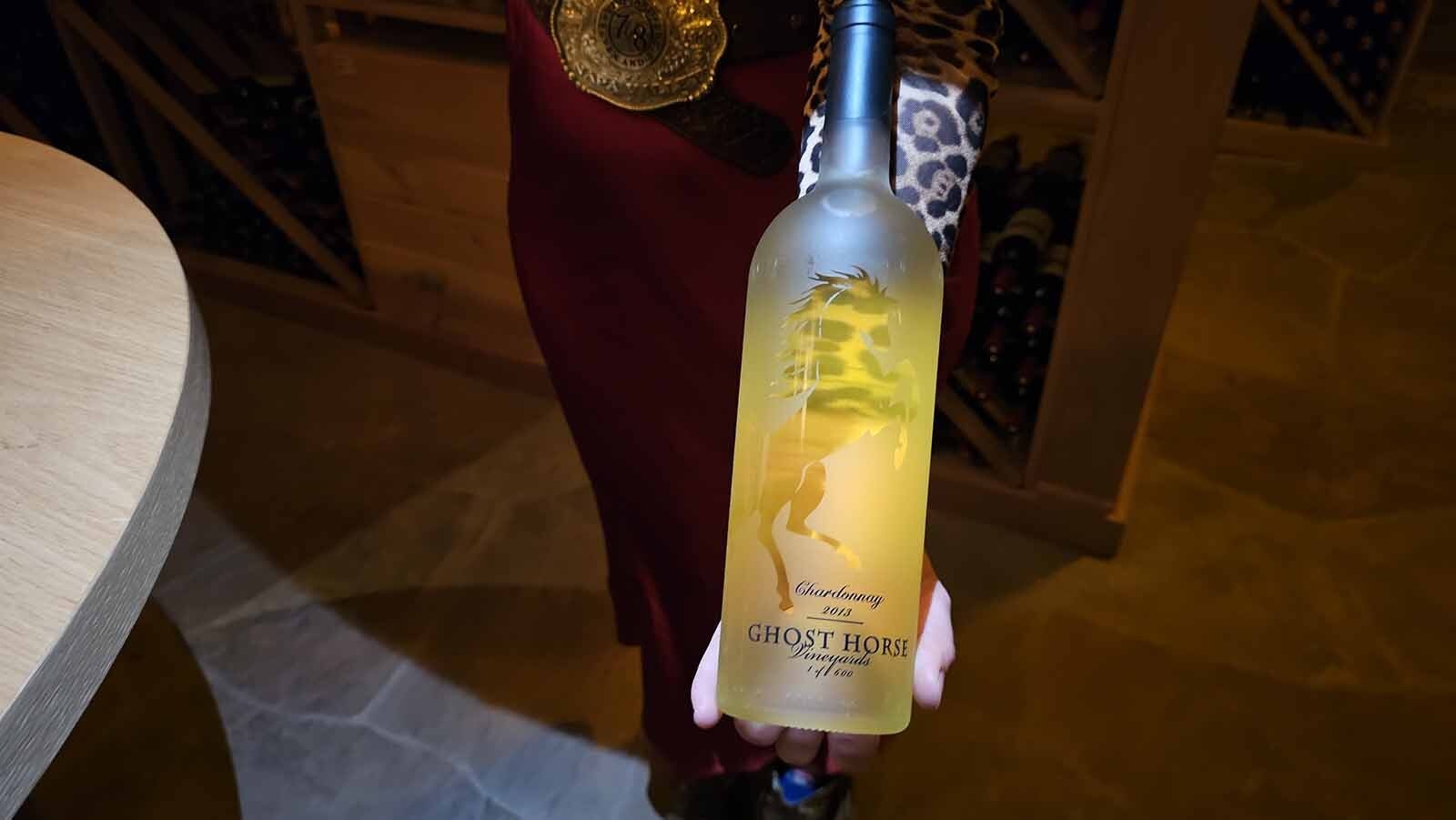 Just look at the beautiful translucent horse on this bottle of Ghst Horse Chardonnay.