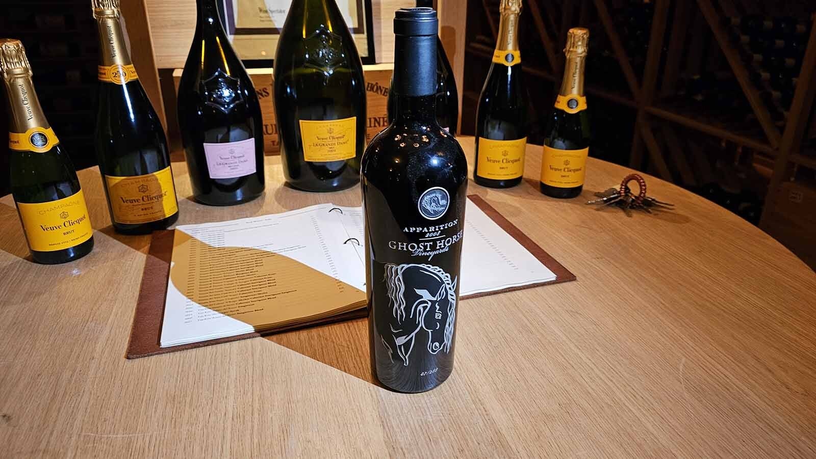 Ghost Horse wines are a favored spirit in Brush Creek Ranch's underground wine cellar collection, which totals 30,000 bottles and is the fourth largest in the U.S. and seventh largest in the world, according to Brush Creek Ranch's marketing materials.