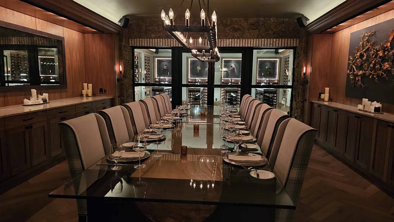 The Founders Room was built around the table, which is made from the trunk of an old tree that's been cut in half.