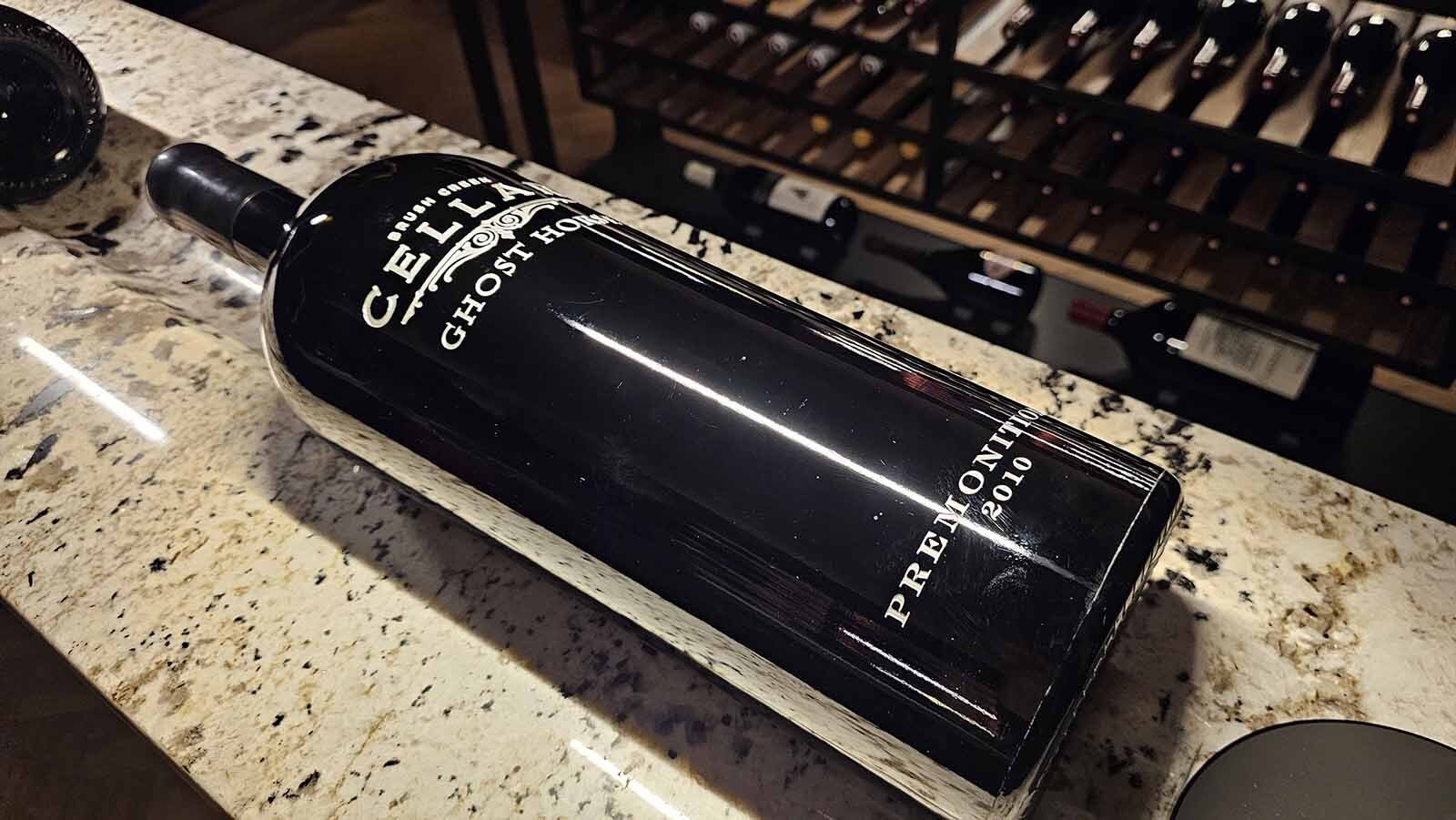 A 2016 bottle of Ghost Horse's Premonition is Brush Creek Ranch's most expensive bottle of wine at $34,000.