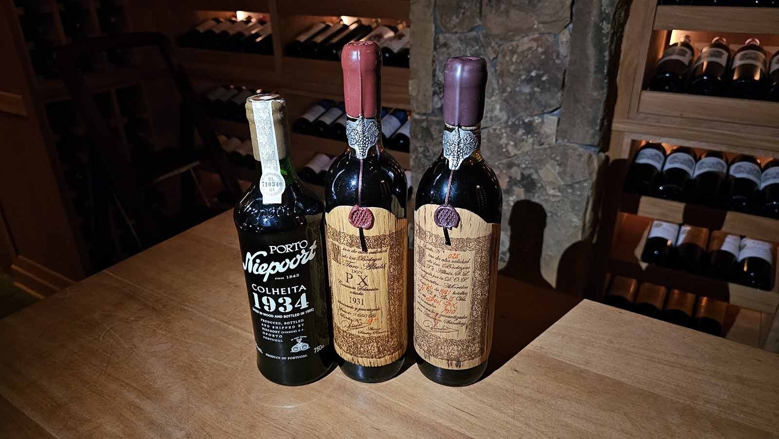 An ultra-rare 1934 bottle of Niepoort is among wines in the Brush Creek Ranch's collection.