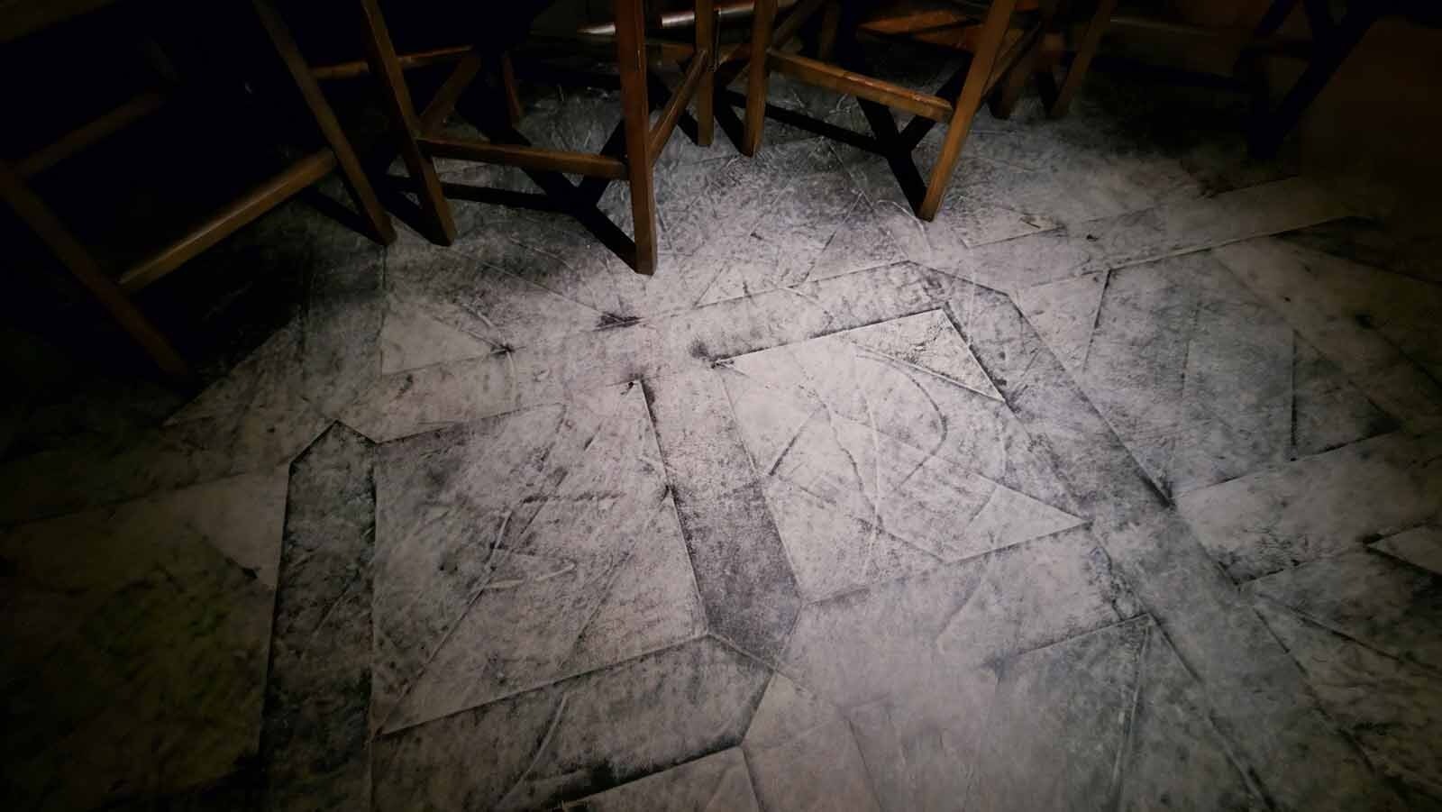 The floor of the Spirit Vault at Brush Creek Ranch is made of leather.